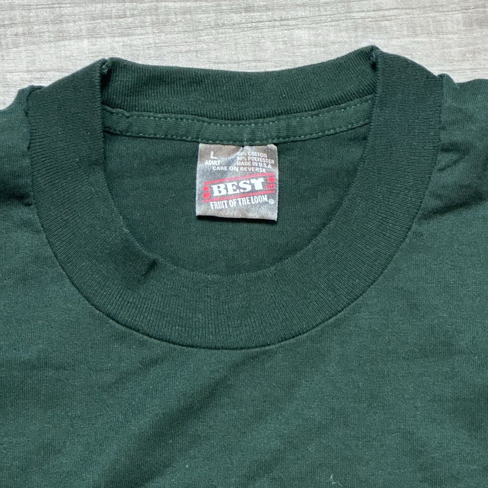Fruit Of The Loom Vtg Intercourse University Single Stitch Tee Large Green Size US L / EU 52-54 / 3 - 7 Thumbnail