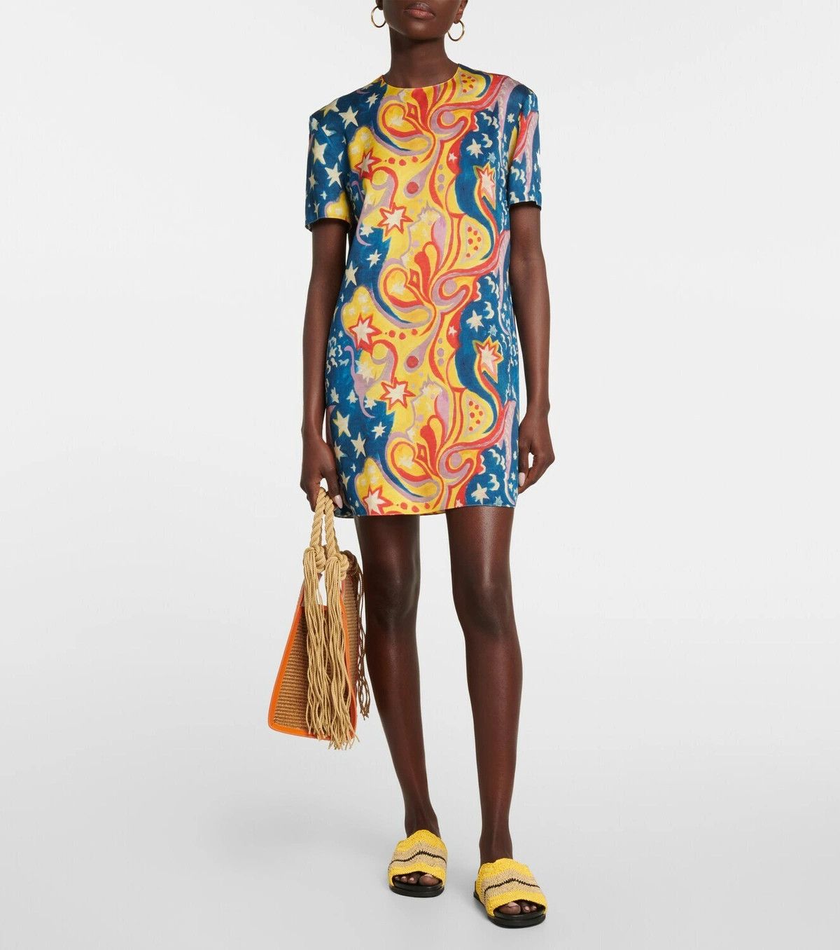 Marni o1y1025 Crewneck Mini Dress in Multicolor Size S / US 4 / IT 40 - 3 Thumbnail