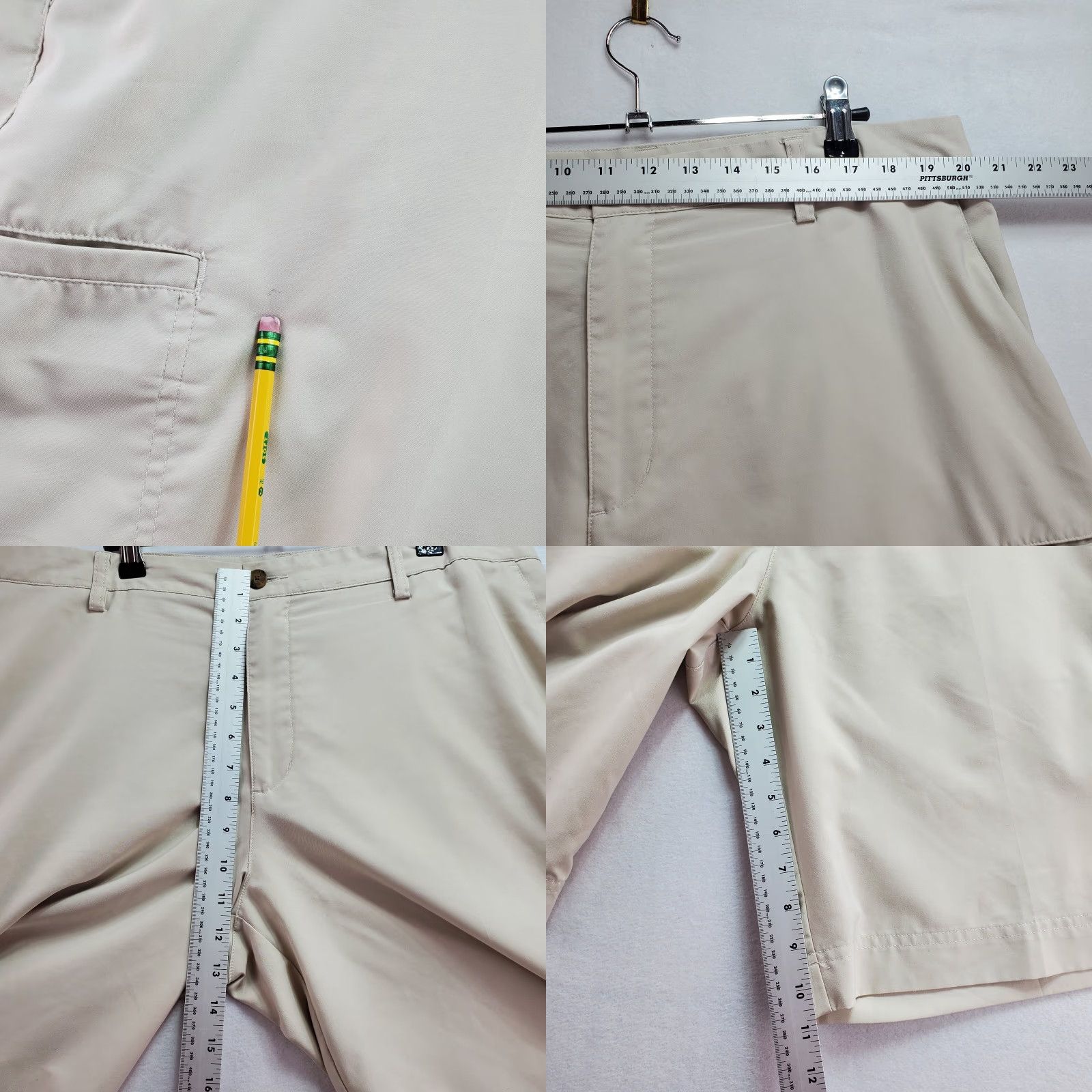 Adidas Adidas Golf Shorts Men 40 Ivory 100% Polyester Pockets Classic Fit Active Casual Size US 40 / EU 56 - 9 Thumbnail