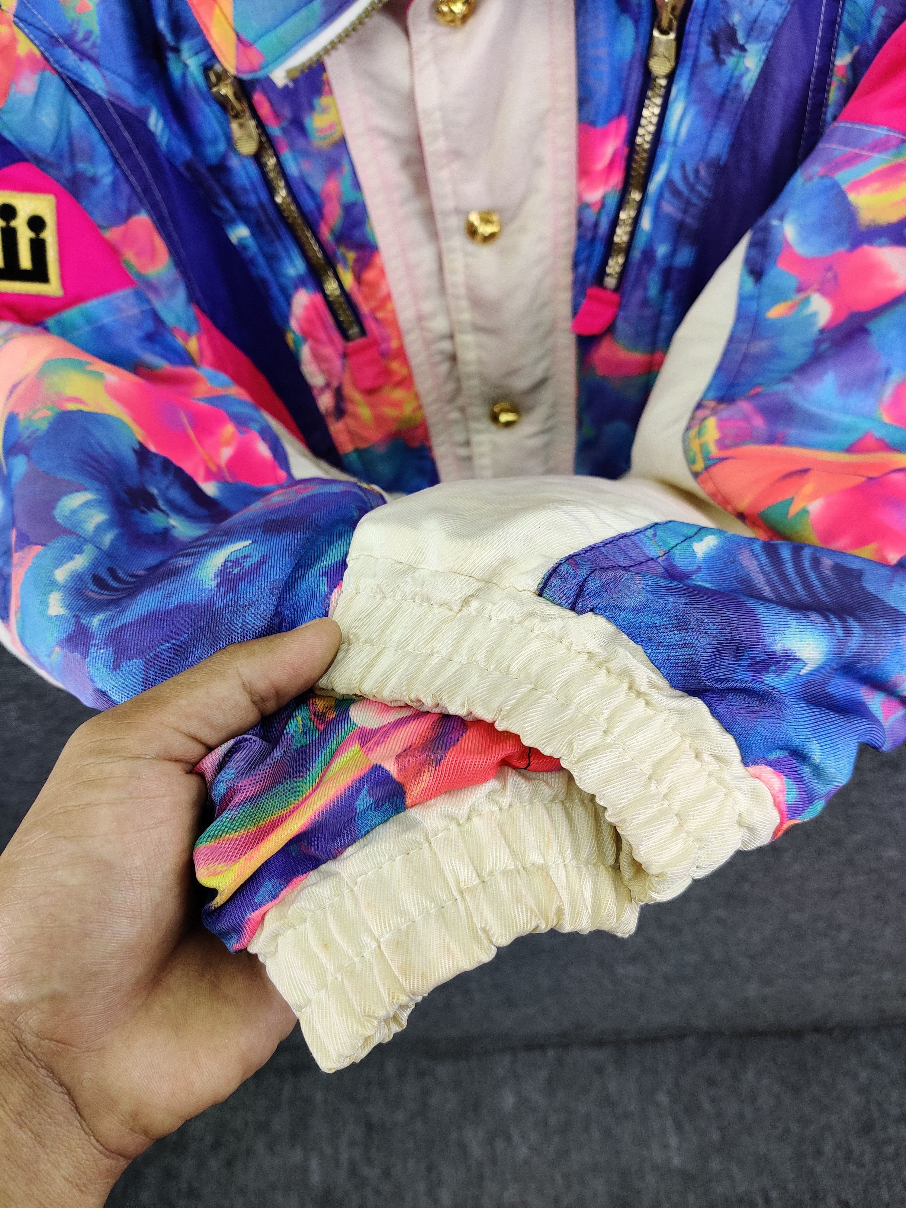 Goldwin Vintage Goldwin Floral Ski Bomber Jacket Nice Design Size US L / EU 52-54 / 3 - 10 Thumbnail