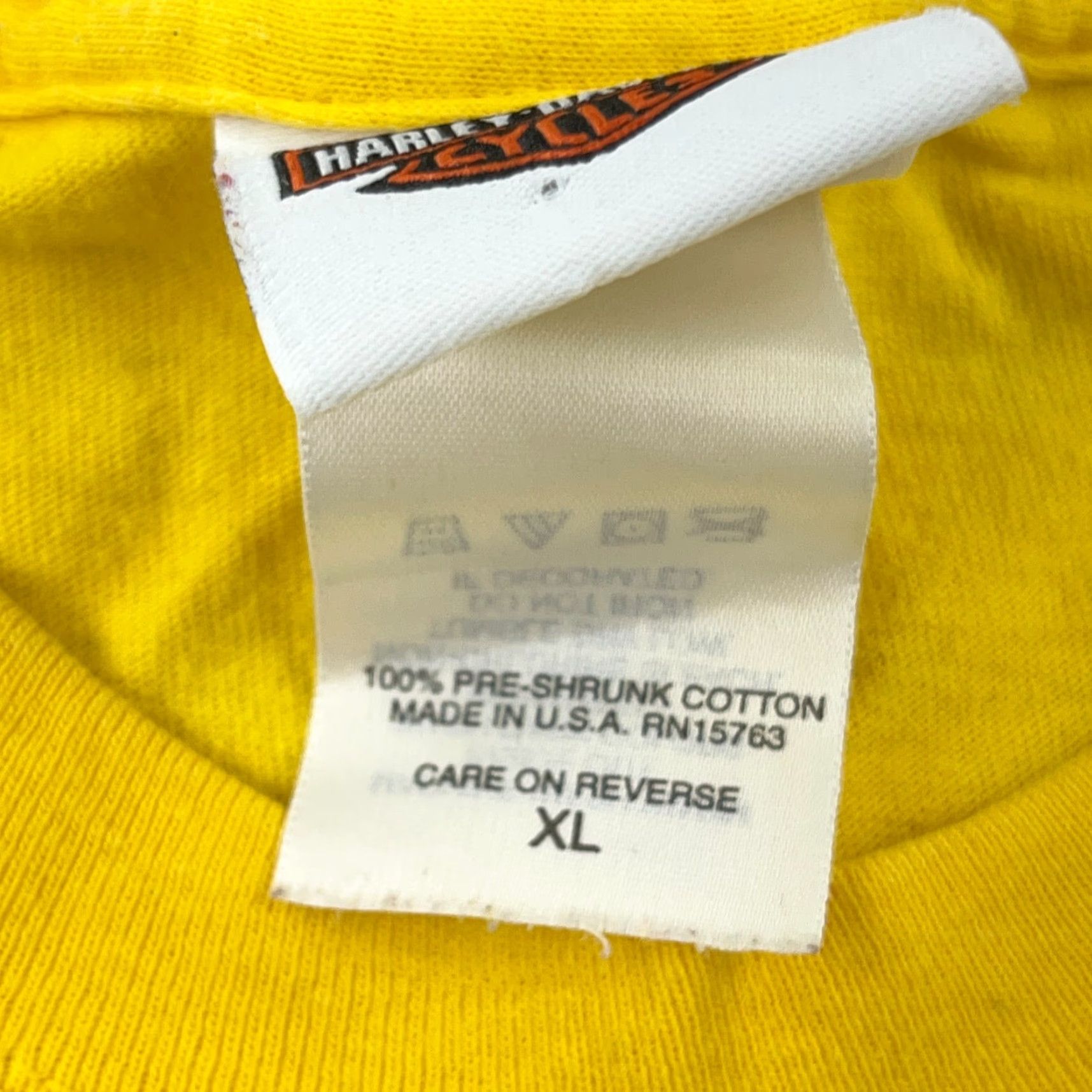 Harley Davidson VINTAGE Harley-Davidson Shirt Men XL Yellow 80s Biker Graphic Print Tee USA Size US XL / EU 56 / 4 - 5 Thumbnail