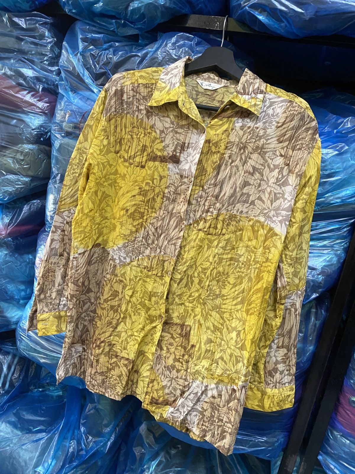 Japanese Brand Vintage Japanese K. VILLEGE Floral Patchwork Cotton Shirt Size M / US 6-8 / IT 42-44 - 2 Thumbnail