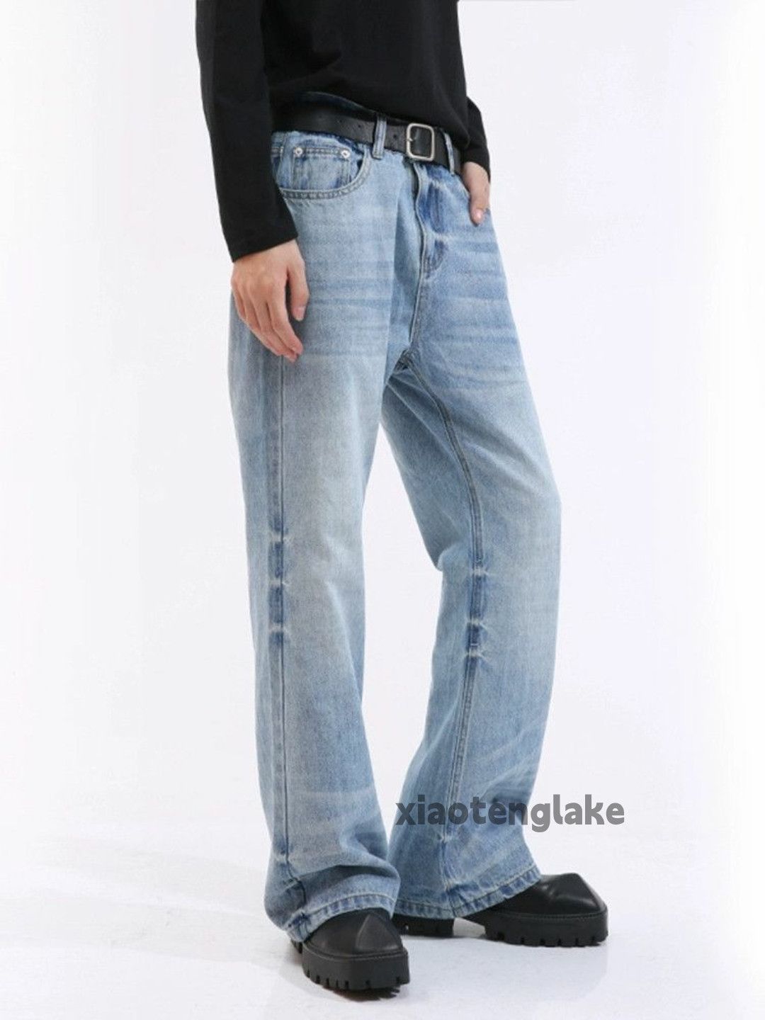 Jean × Vintage washed faded yuppie bootcut flared loose baggy jeans Size US 30 / EU 46 - 6 Thumbnail