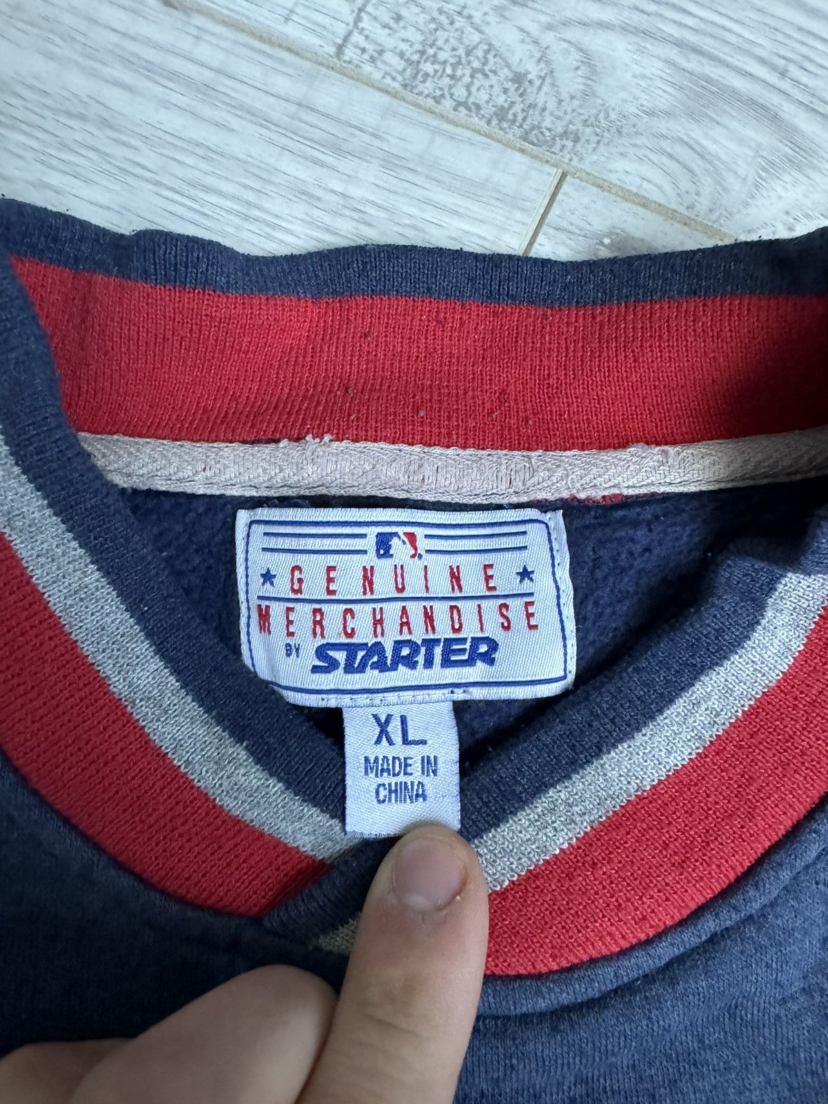 MLB × Starter × Vintage Vintage Starter NLB Boston Red Sox jersey Sweatshirt 90’s Size US XL / EU 56 / 4 - 4 Thumbnail