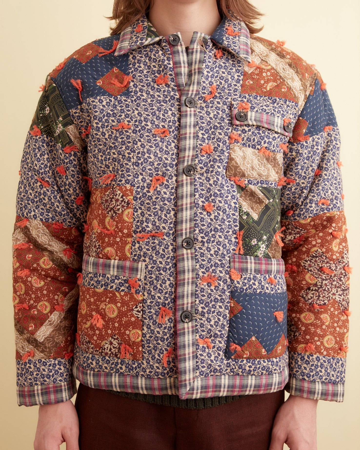 Bode Bode Criss Cross Mix-Print Quilt Jacket Size US S / EU 44-46 / 1 - 3 Thumbnail