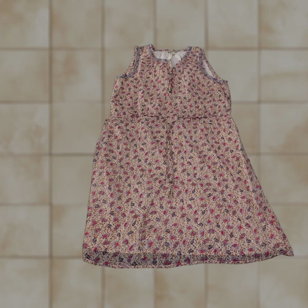 Lucky Brand Lucky Brand Dress Womens Small Pink Floral Sleeveless Boho Button Up Lined India Size S / US 4 / IT 40 - 1 Thumbnail