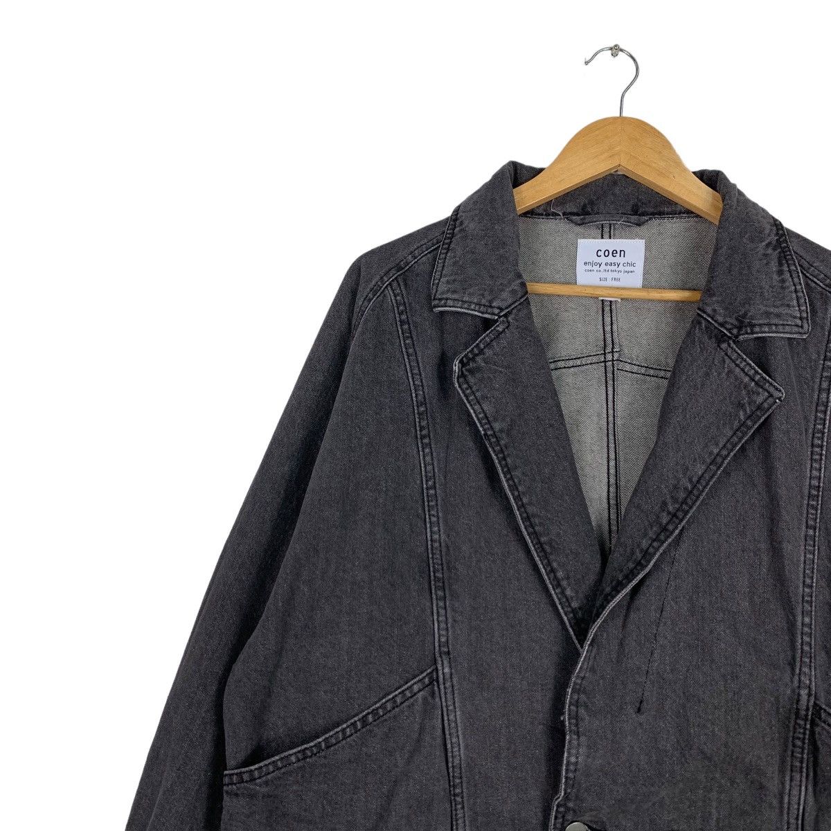 Japanese Brand COEN Usa Cotton Double Breasted Denim Jacket #1101-C50 Size US M / EU 48-50 / 2 - 6 Thumbnail