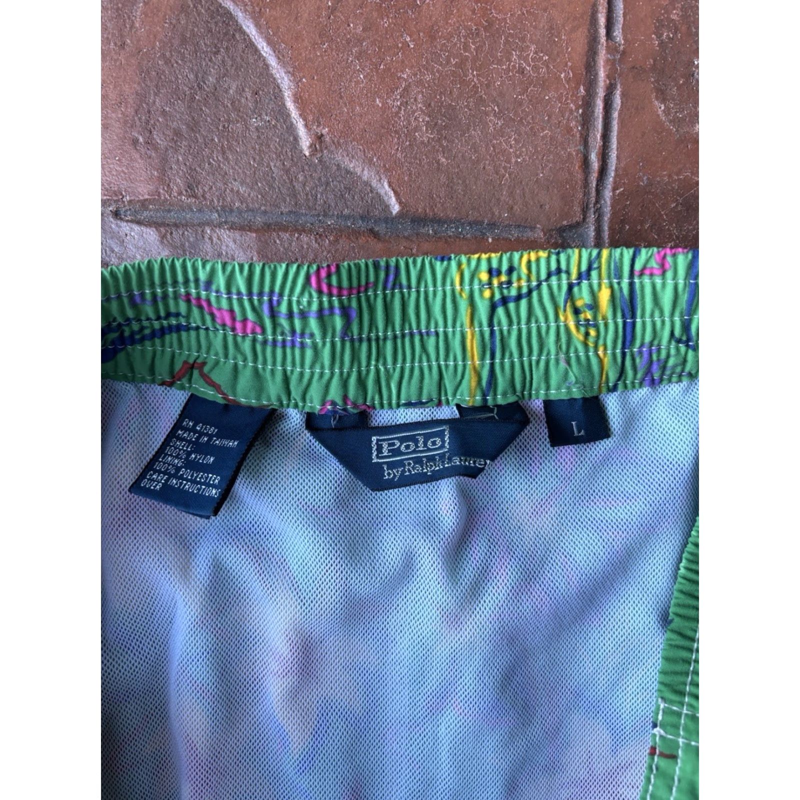 Polo Ralph Lauren Polo Ralph Lauren Swim Board Shorts Trunks Men's Large Floral Tropical Multicolor Nylon Polyester Lined Drawstring Pockets Size US L / EU 52-54 / 3 - 2 Thumbnail
