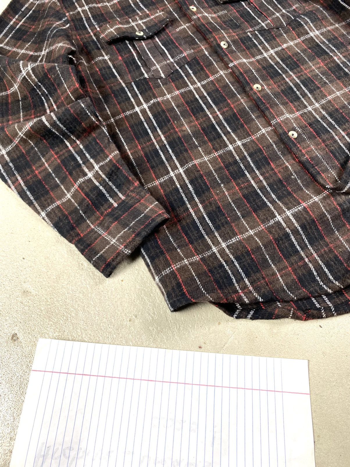 Flannel Brown Vintage Flannel Shirt Checkered Travis Scott Style Size US S / EU 44-46 / 1 - 6 Thumbnail