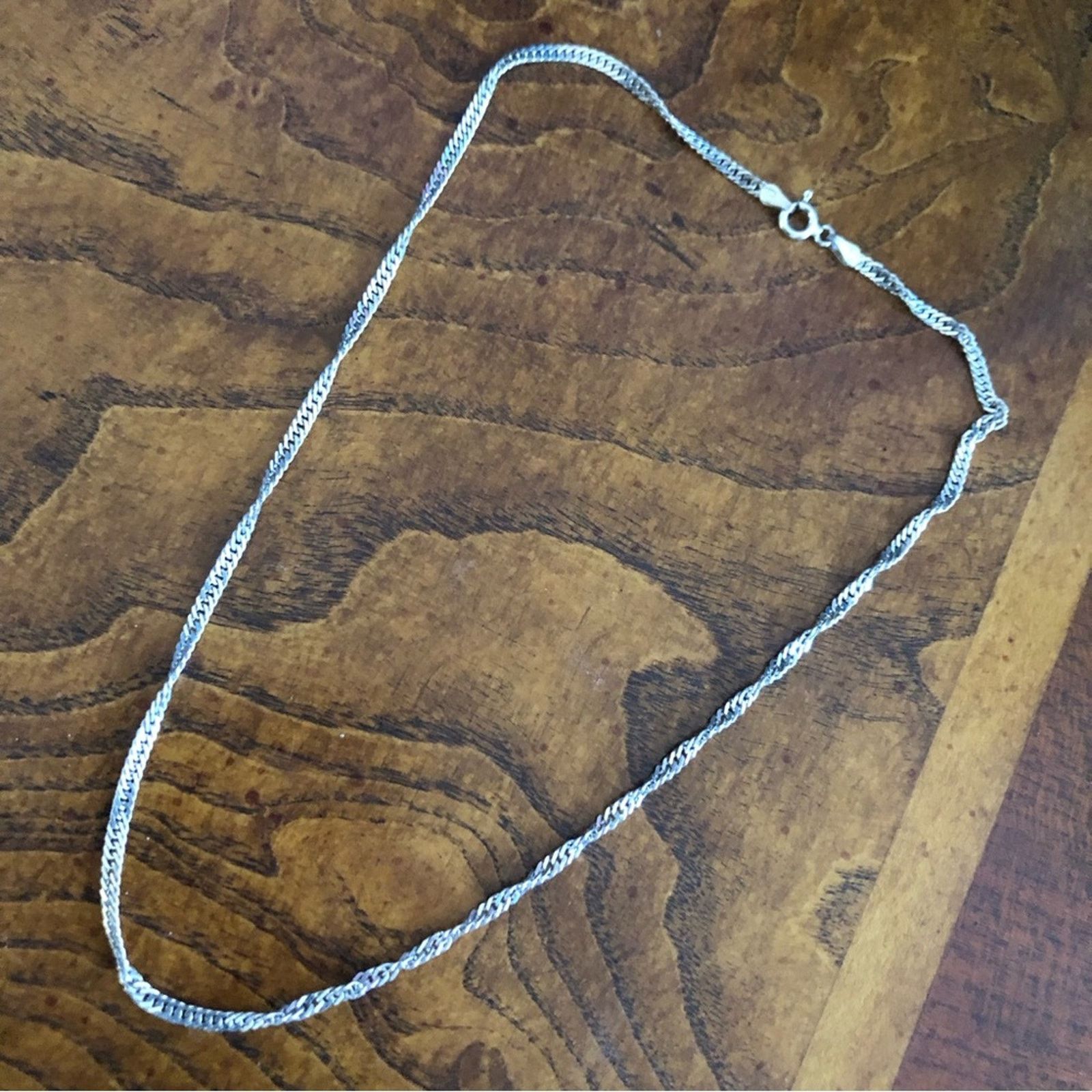 Vintage Vintage Italy 925 sterling silver Singapore chain necklace Size ONE SIZE - 9 Thumbnail
