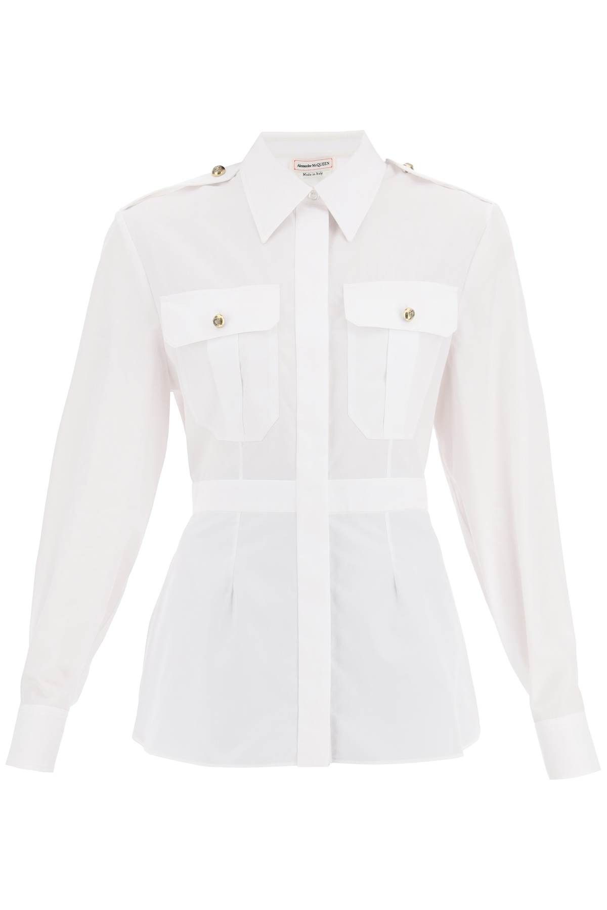 Alexander McQueen ALEXANDER MCQUEEN Poplin Shirt Size S / US 4 / IT 40 - 1 Thumbnail