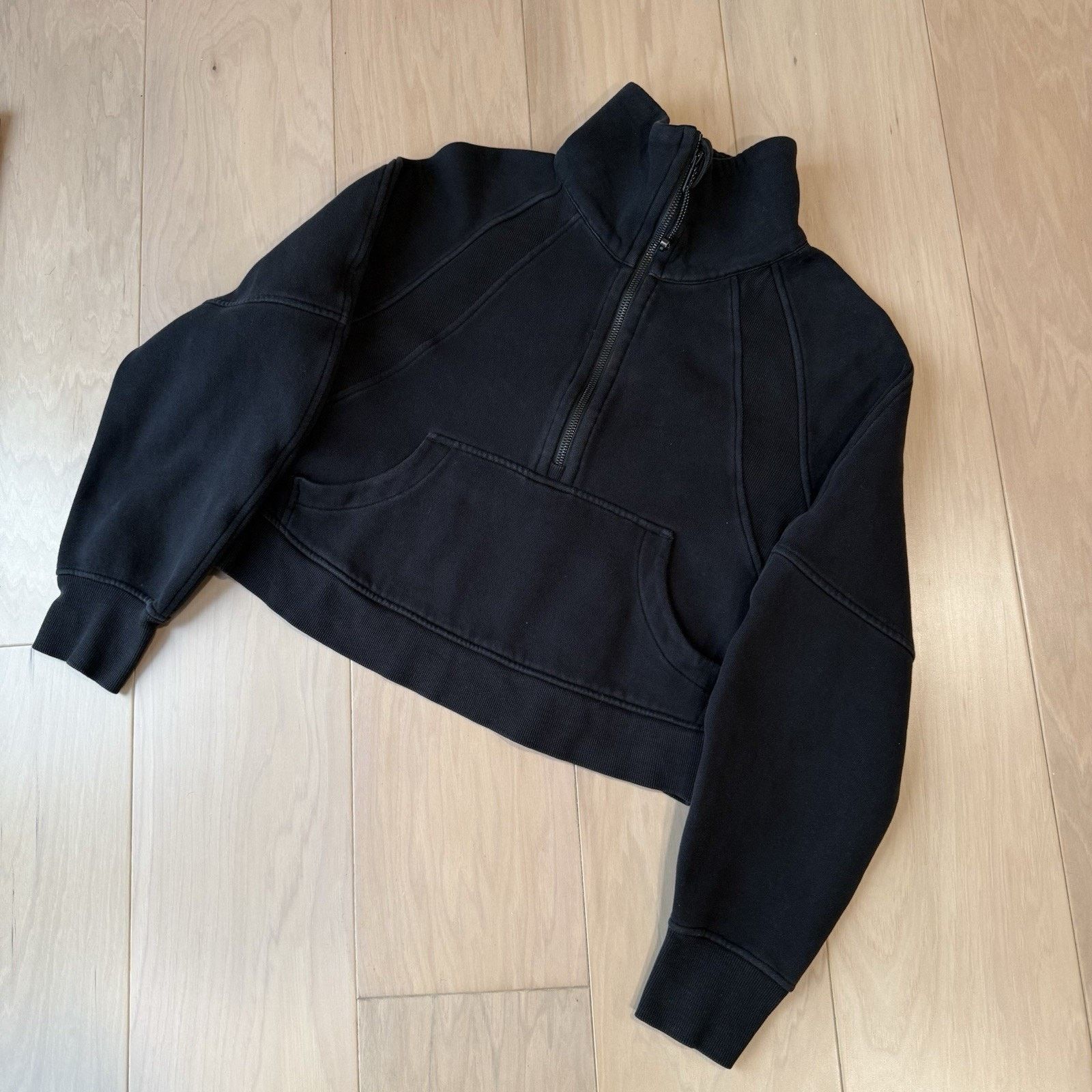Lululemon Lululemon Scuba Funnel Neck Half Zip Pullover S Black Fleece Size S / US 4 / IT 40 - 10 Thumbnail