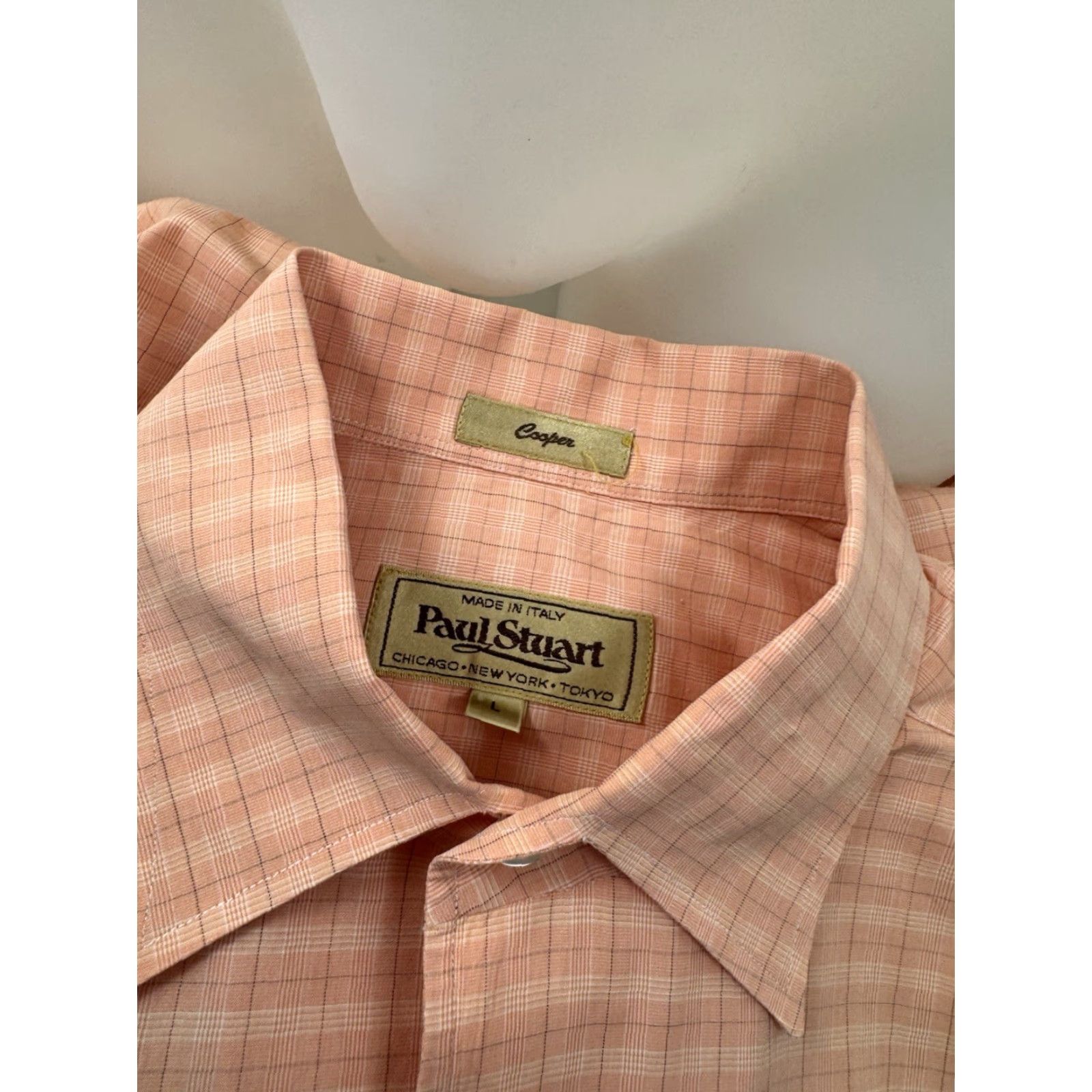 Paul Stuart PAUL STUART Italy COOPER Plaid Check Mens L Shirt EXCELLENT Size US L / EU 52-54 / 3 - 4 Thumbnail