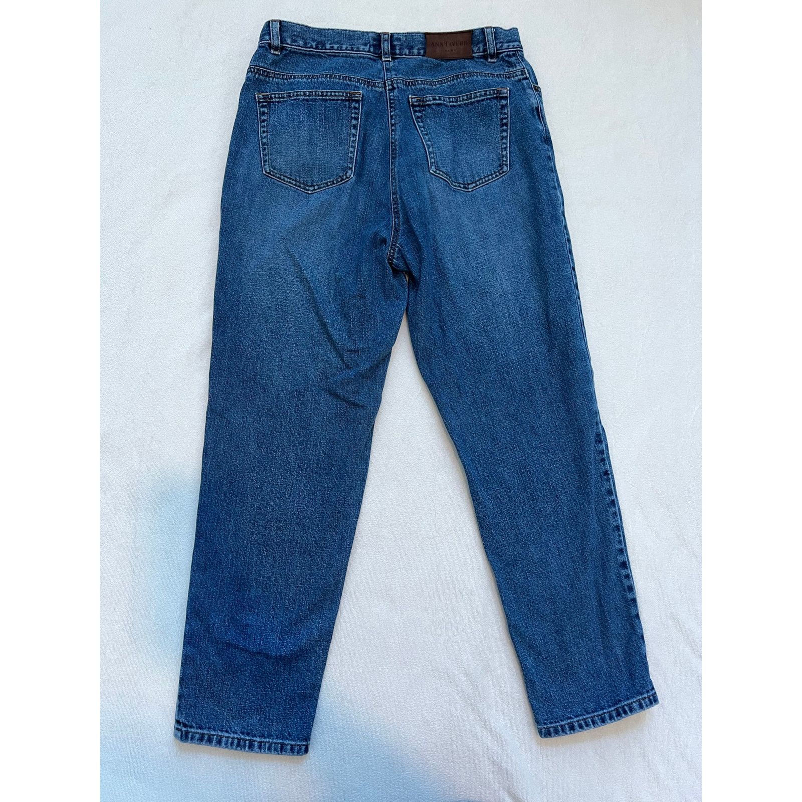 Ann Taylor Ann Taylor Jeans Straight Leg High Rise Denim Jeans Slim 10A Size 32" / US 10 / IT 46 - 3 Thumbnail