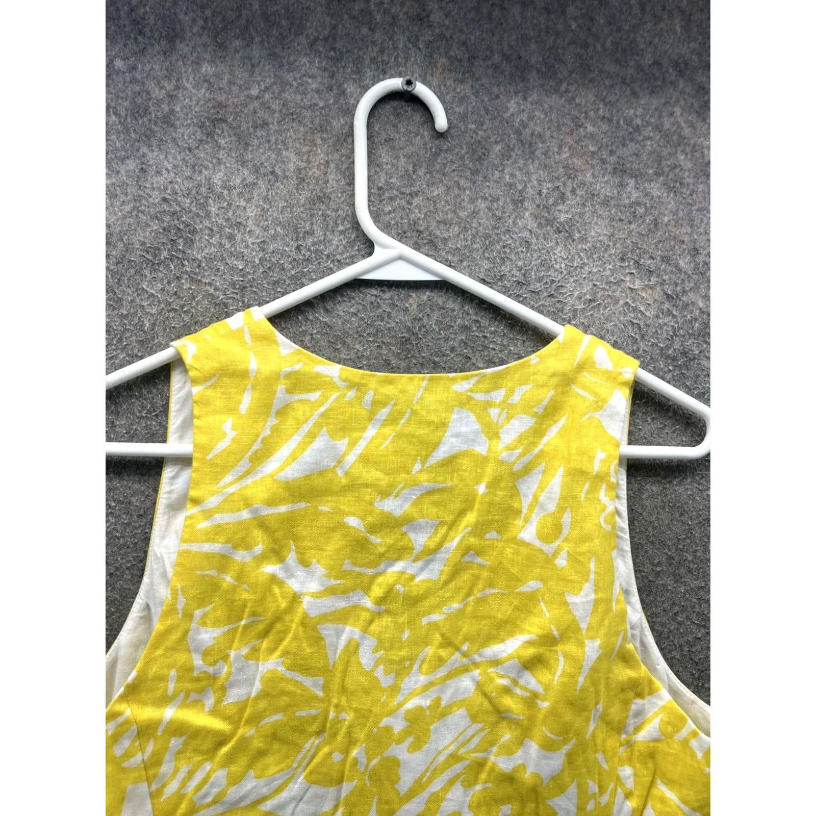 Ralph Lauren Lauren Ralph Lauren Dress Womens 14 Yellow Floral V Neck Fit & Flare Sundress Size XL / US 12-14 / IT 48-50 - 3 Thumbnail