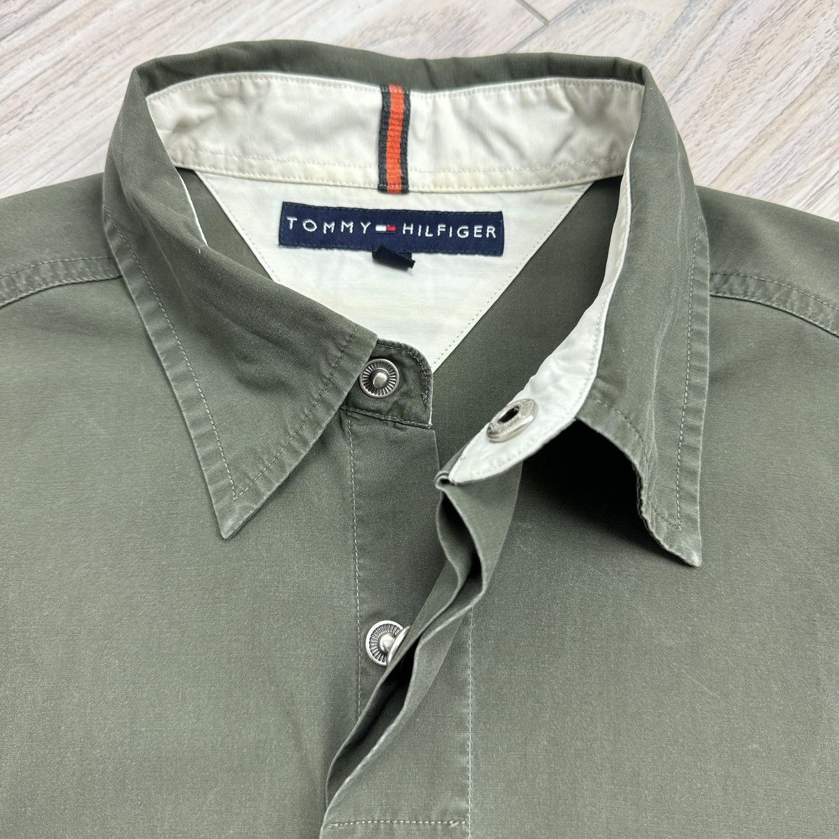 Polo Ralph Lauren Vintage Tommy Hilfiger Y2K Military Tactical Olive Shirt Size US M / EU 48-50 / 2 - 9 Thumbnail