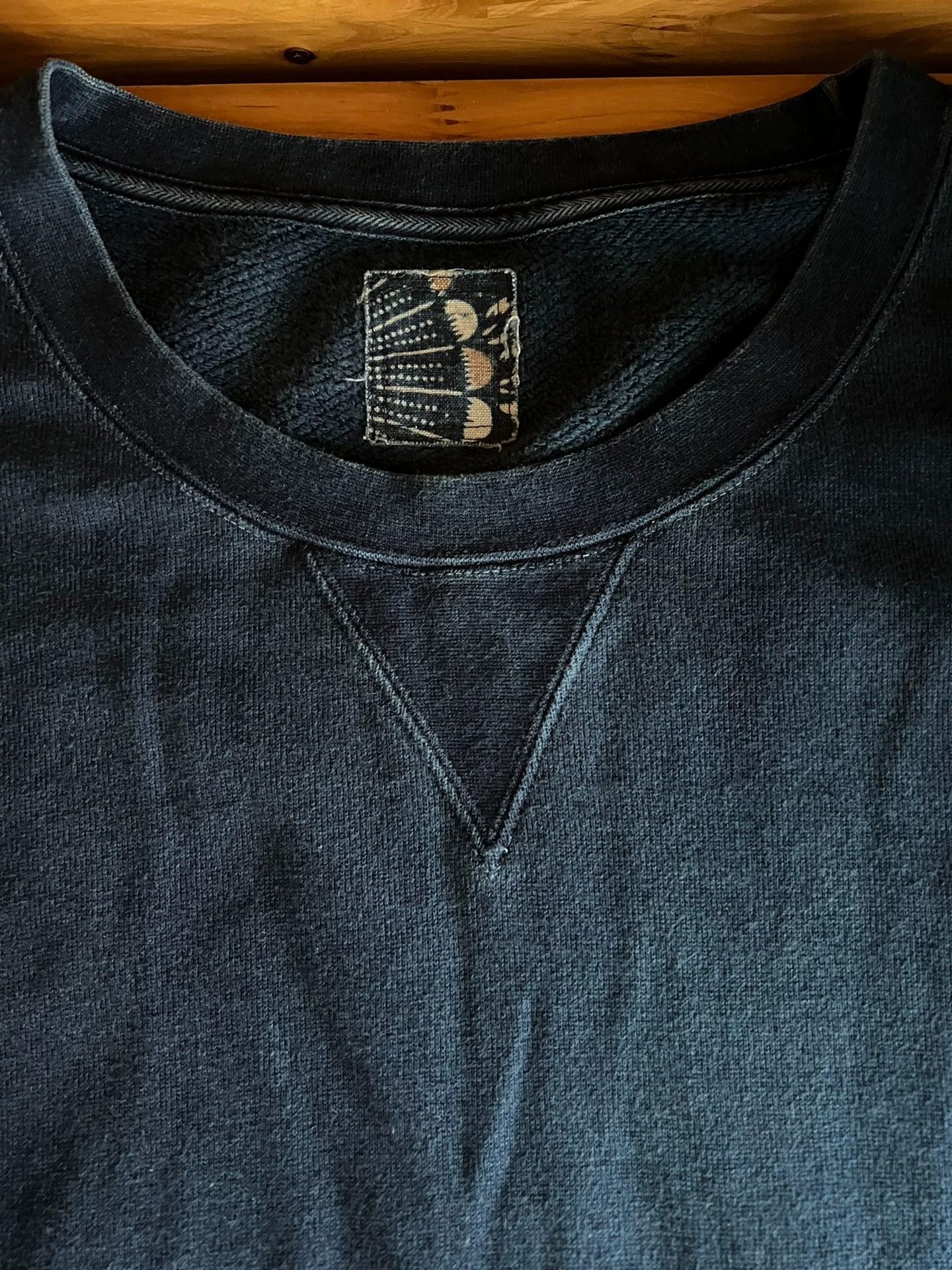 Visvim visvim ict 21 indigo distressed long sleeve crewneck sweater Size US M / EU 48-50 / 2 - 9 Thumbnail