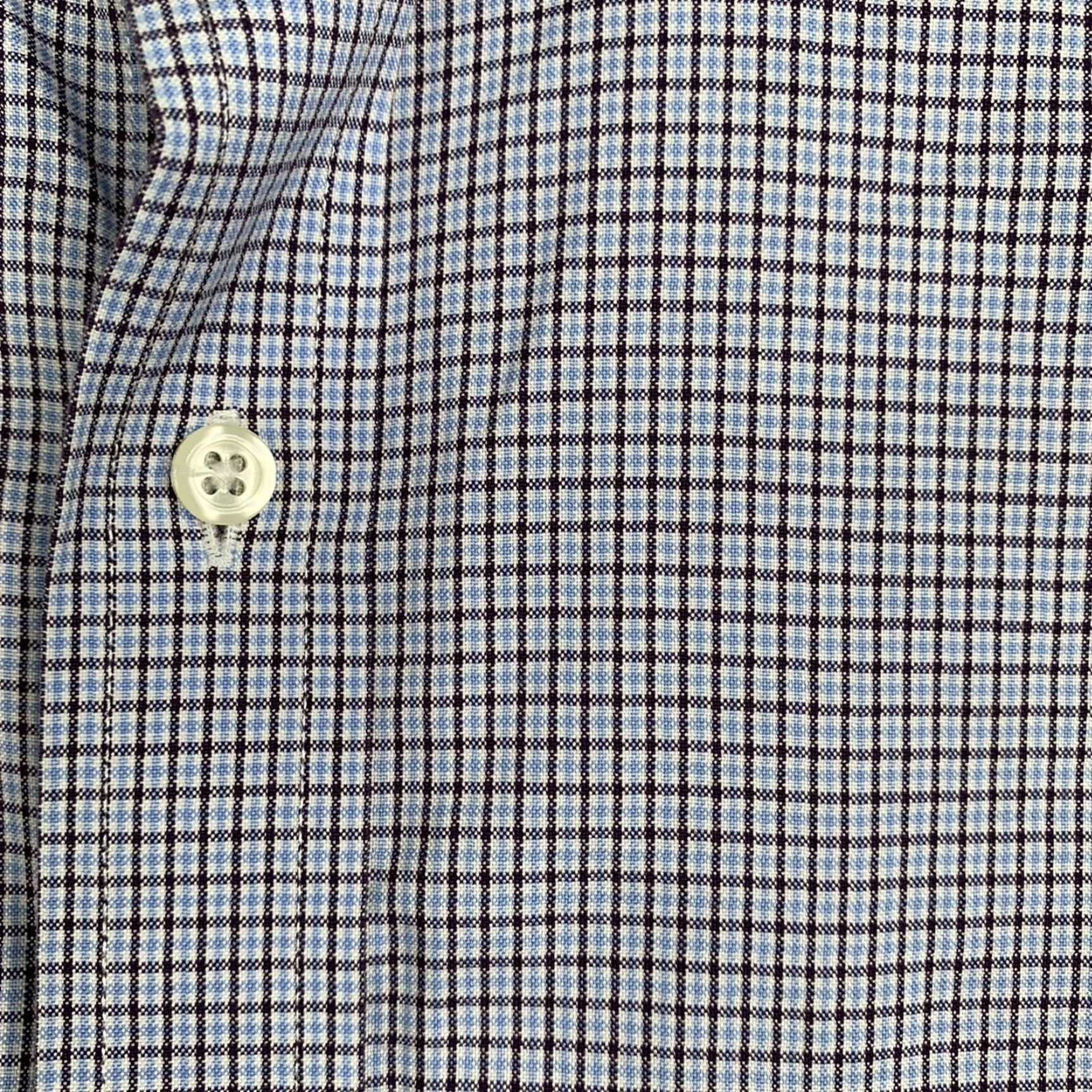 Brooks Brothers Brooks Brothers Regent Shirt Mens 16.5 Blue Check Supima Cotton Classic Business Size US XL / EU 56 / 4 - 2 Thumbnail