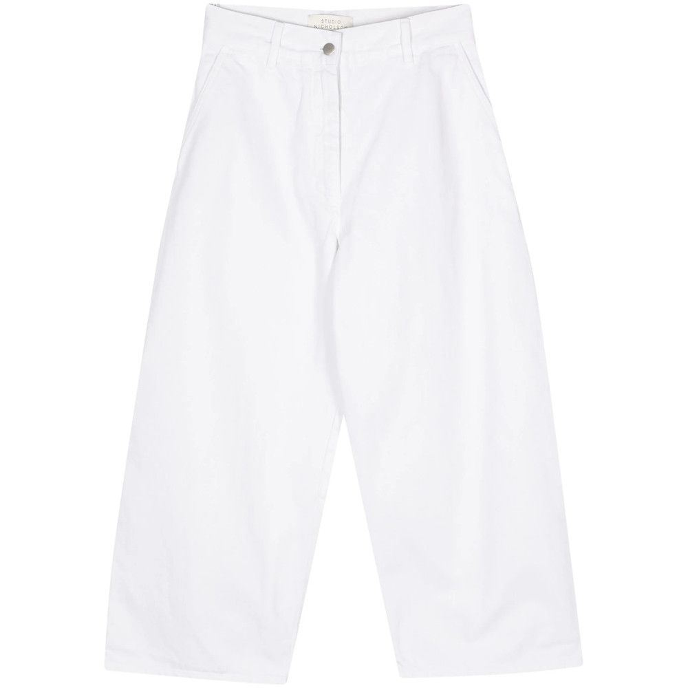 Studio Nicholson Studio Nicholson WHITE Denim - Wide-Leg Jeans Size 27" / US 4 / IT 40 - 1 Thumbnail