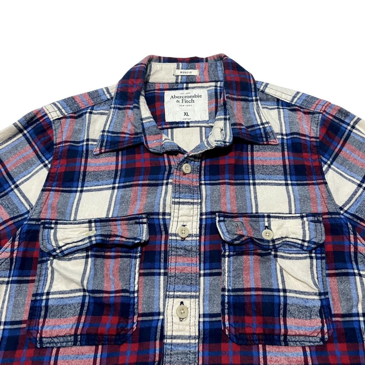 Abercrombie & Fitch × Flannel × Vintage Vintage Abercrombie & Fitch Plaid Flannel Size US XL / EU 56 / 4 - 4 Thumbnail