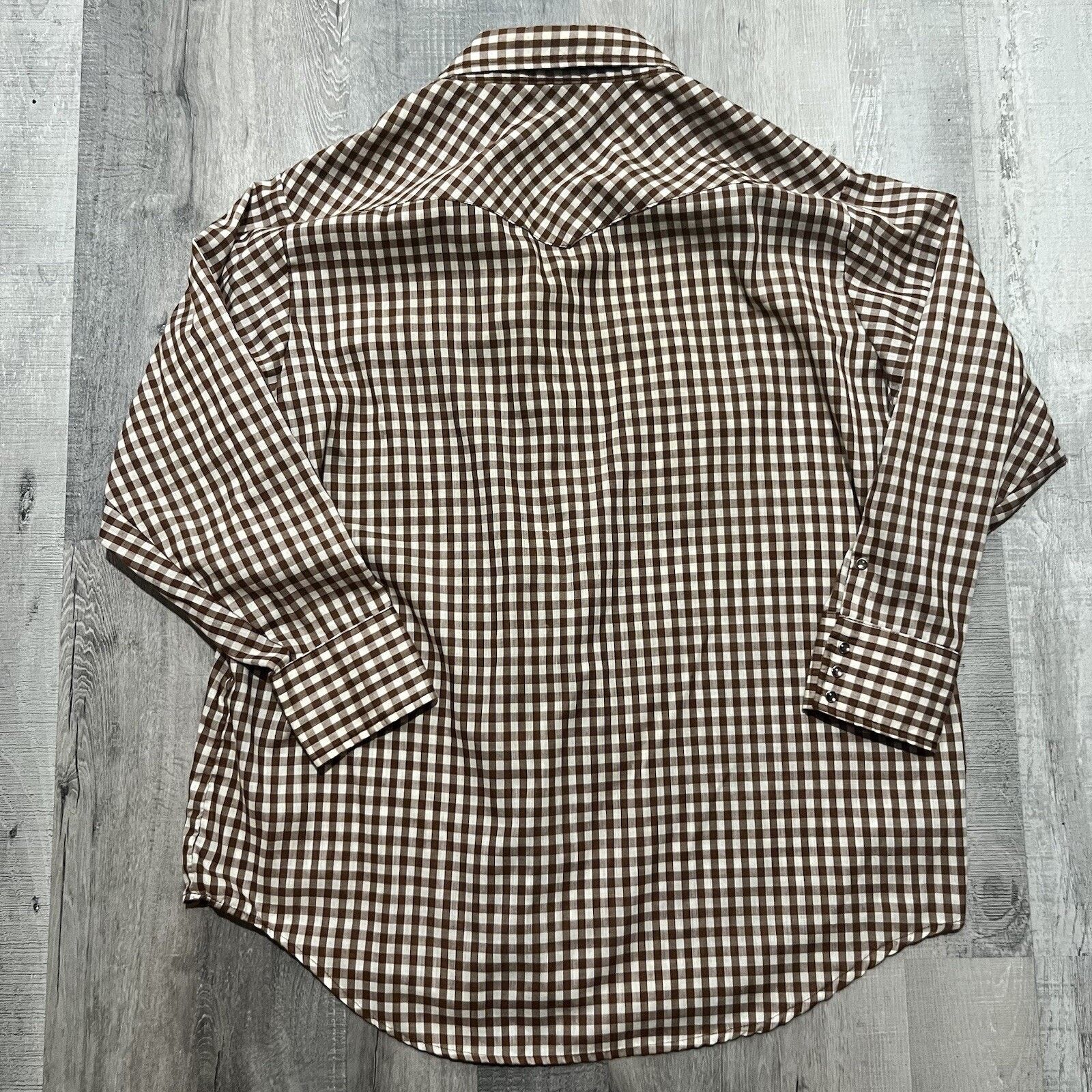 Sears VTG Sears Western Wear 1980s Brown Plaid Pearl Snap Shirt Size US XXL / EU 58 / 5 - 3 Thumbnail
