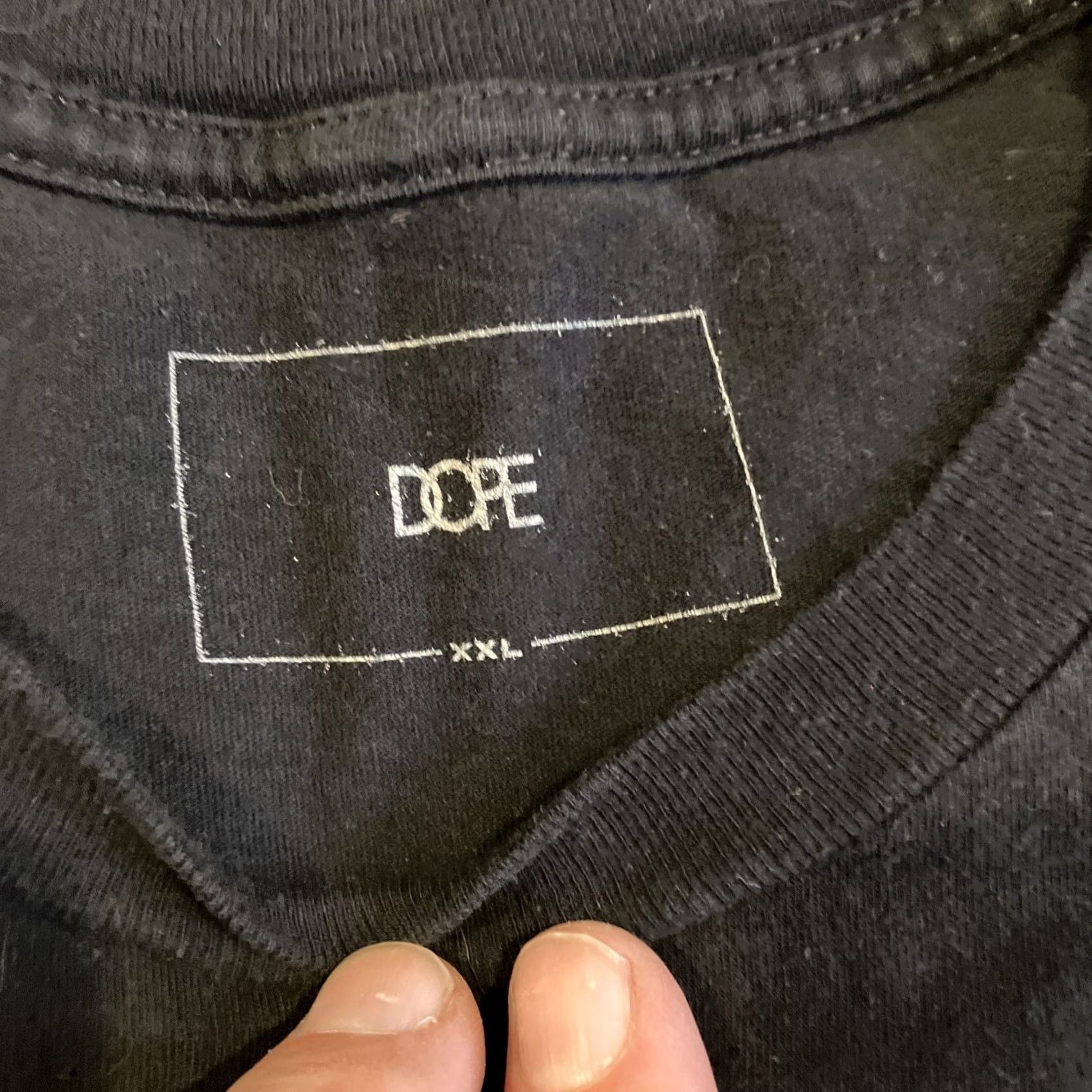 Vintage VINTAGE DOPE T-Shirt Men XXL Black Logo Graphic Print Short Sleeve Crew Neck 100% Cotton Man Fashion Designer Take Trips Live Rich Eat Good Get Dipped Size US XXL / EU 58 / 5 - 3 Thumbnail