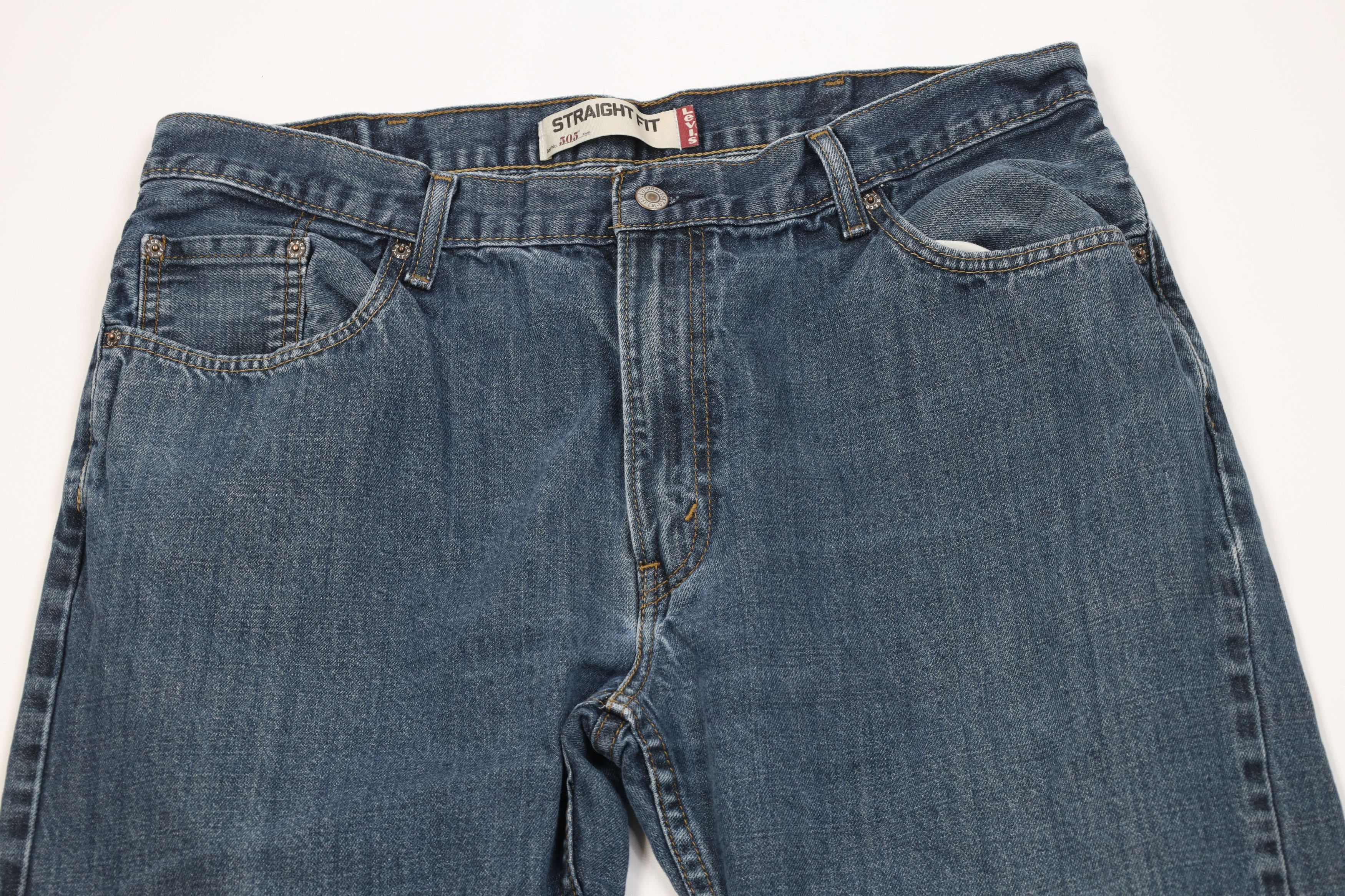 Levi's Vintage Y2K Levis 505 Regular Fit Straight Leg Denim Jeans Size US 38 / EU 54 - 2 Thumbnail