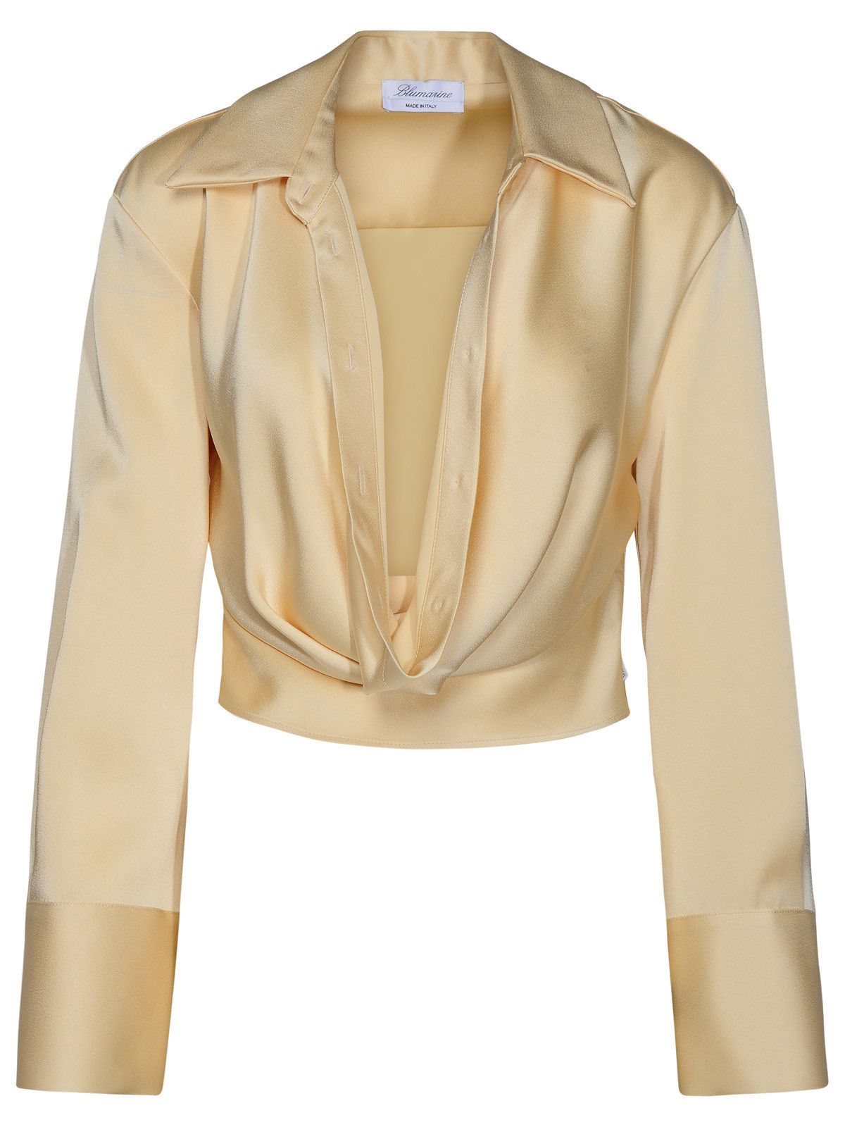image of Blumarine Ivory Acetate Blend Shirt, Women's (Size Medium)