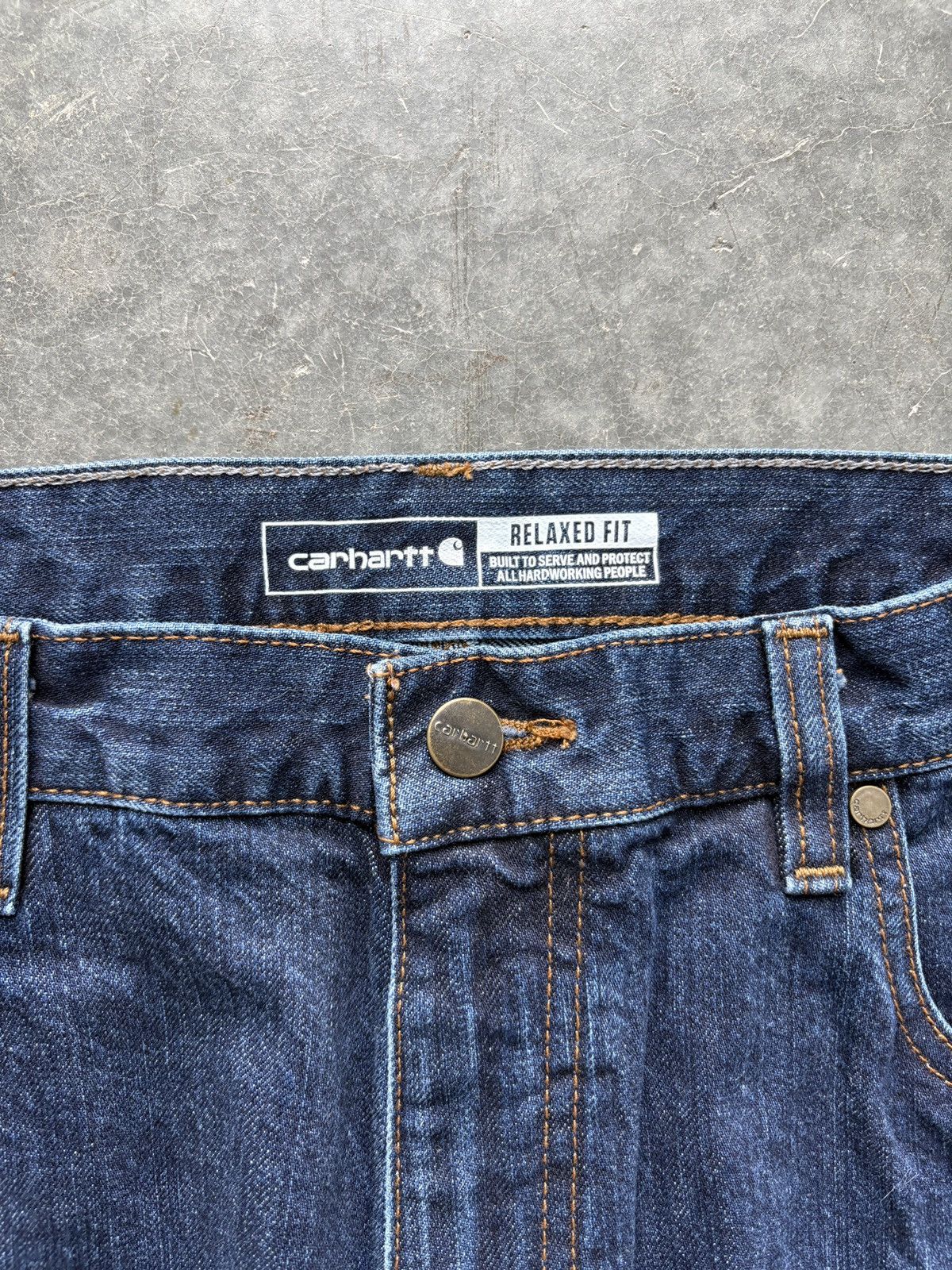 Carhartt Vintage Y2K Carhartt Denim Jeans 36x30 Dark Wash Size US 36 / EU 52 - 3 Thumbnail