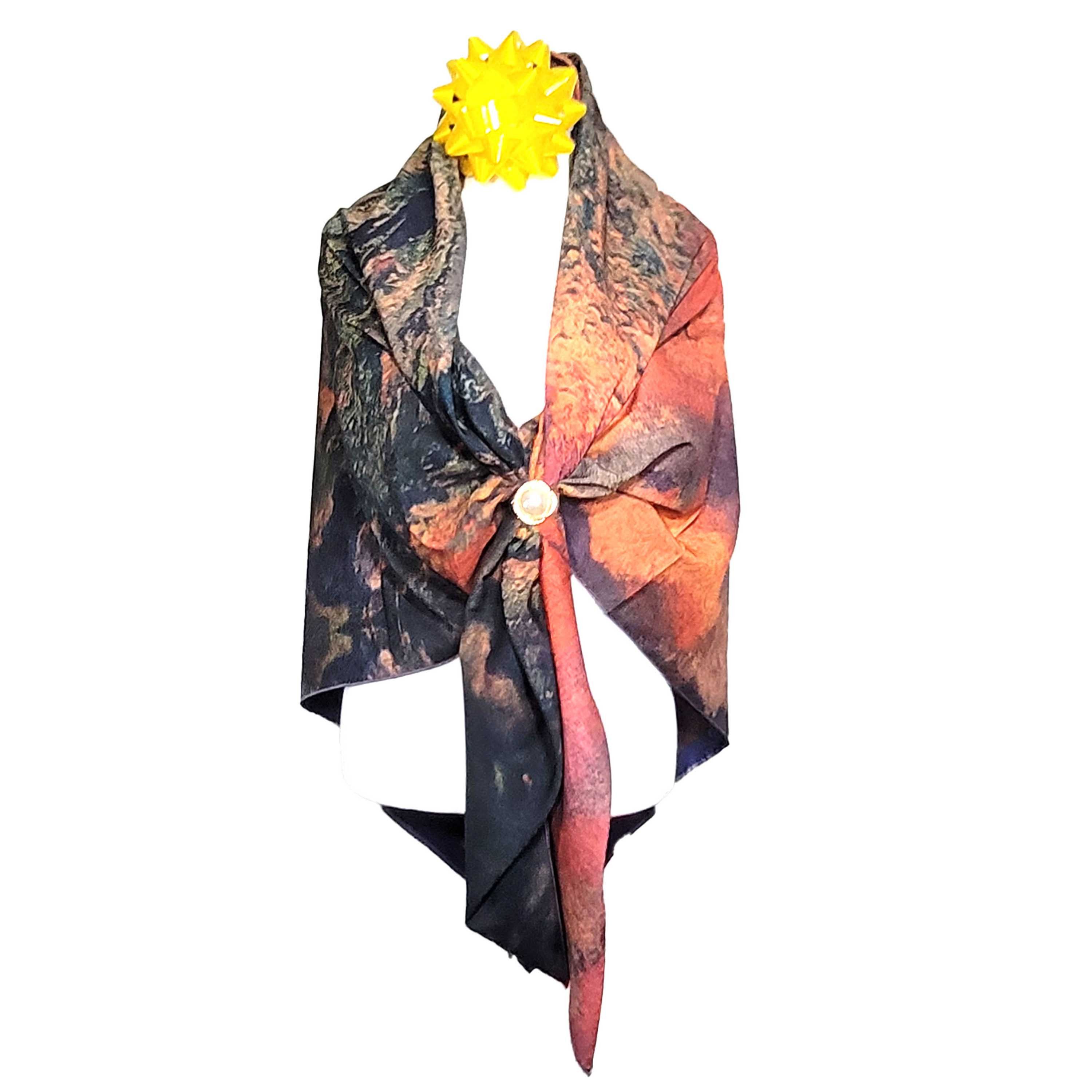 Other NWT Double Sided Silk Scarf 52"x52" Large Square Wrap 3224 Size ONE SIZE - 5 Thumbnail