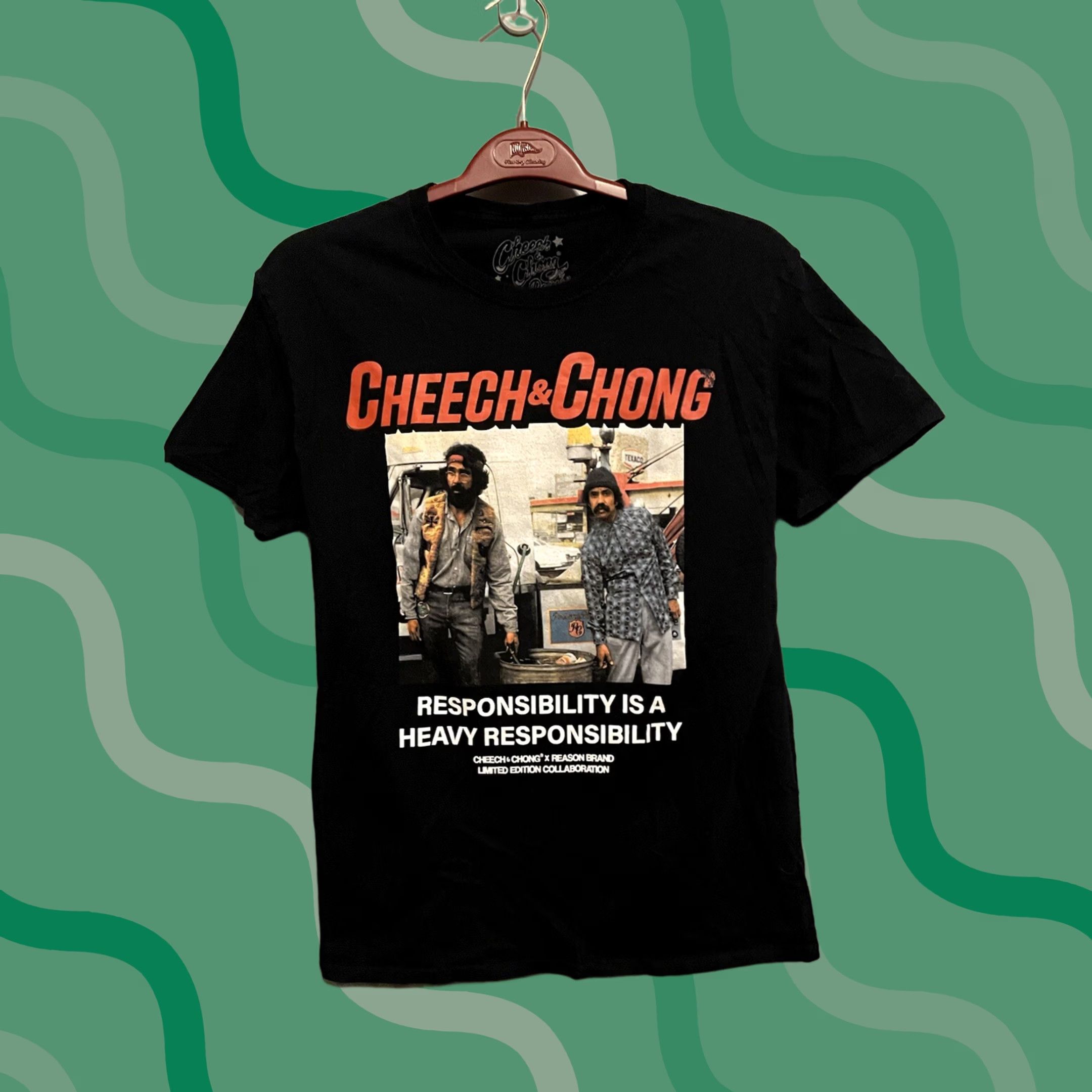 Vintage VINTAGE Cheech & Chong Responsiblity Tee T-Shirt Black 2XL Men Short Sleeve Cotton Mens Tee Shirt (F284) Size US XXL / EU 58 / 5 - 1 Thumbnail