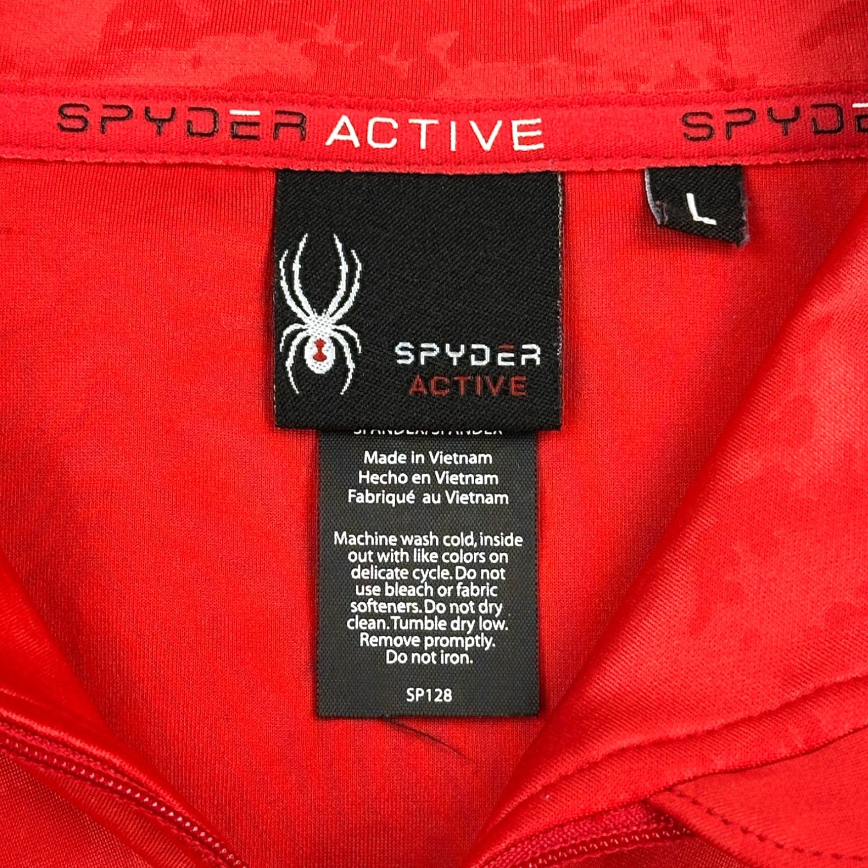 Spyder Spyder Active Pullover Women’s Large Red Camouflage 1/4 Zip Performance Athleisure Gym Shirt Size L / US 10 / IT 46 - 4 Thumbnail