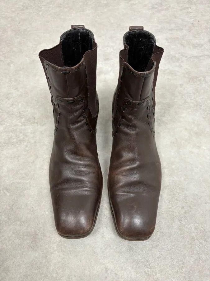 Yves Saint Laurent 2000s Yves Saint Laurent Brown Leather Boots Size US 8 / EU 41 - 2 Thumbnail