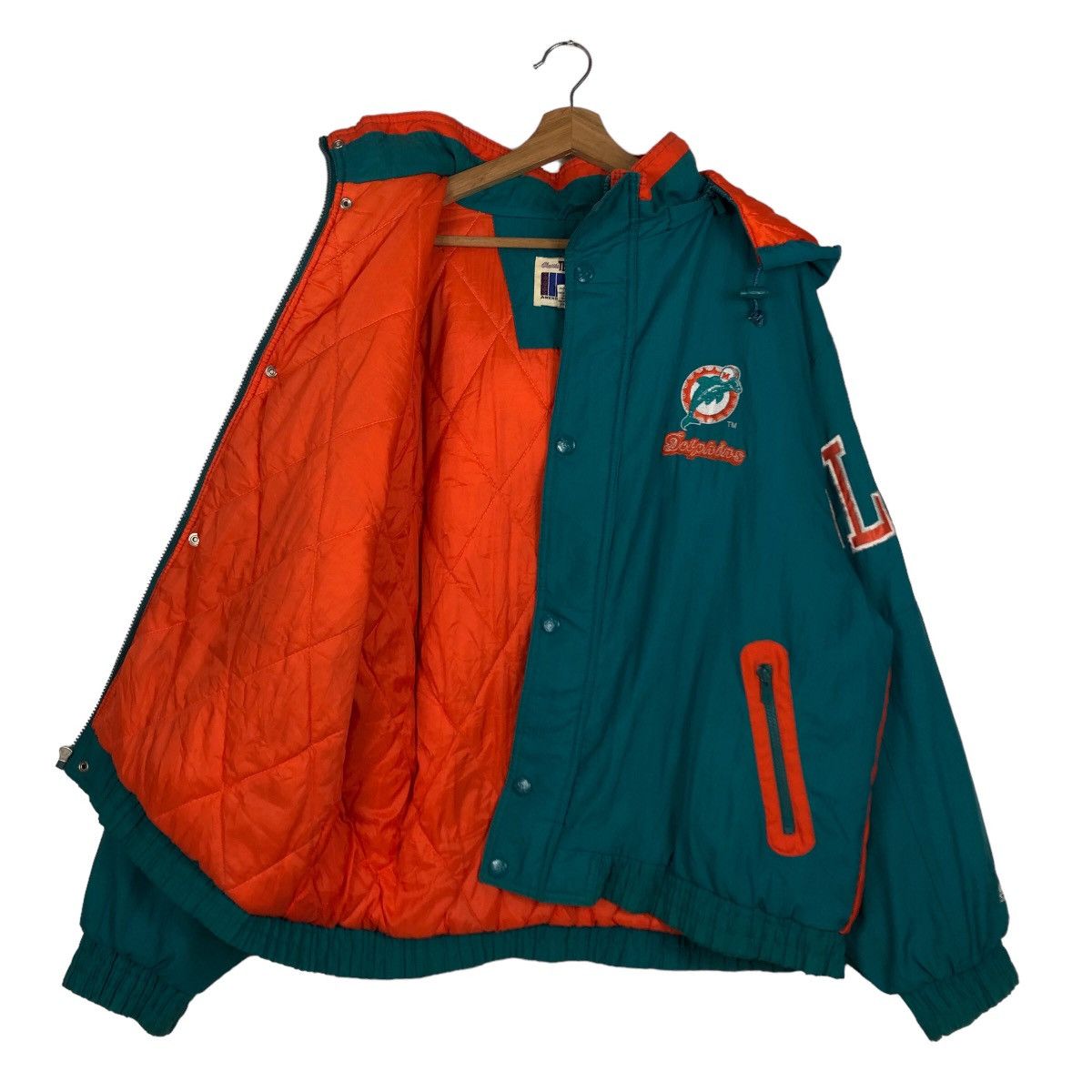 NFL 🔥90’s Vintage Bomber Jacket Starter NFL Dolphins Big Logo Size US M / EU 48-50 / 2 - 10 Thumbnail