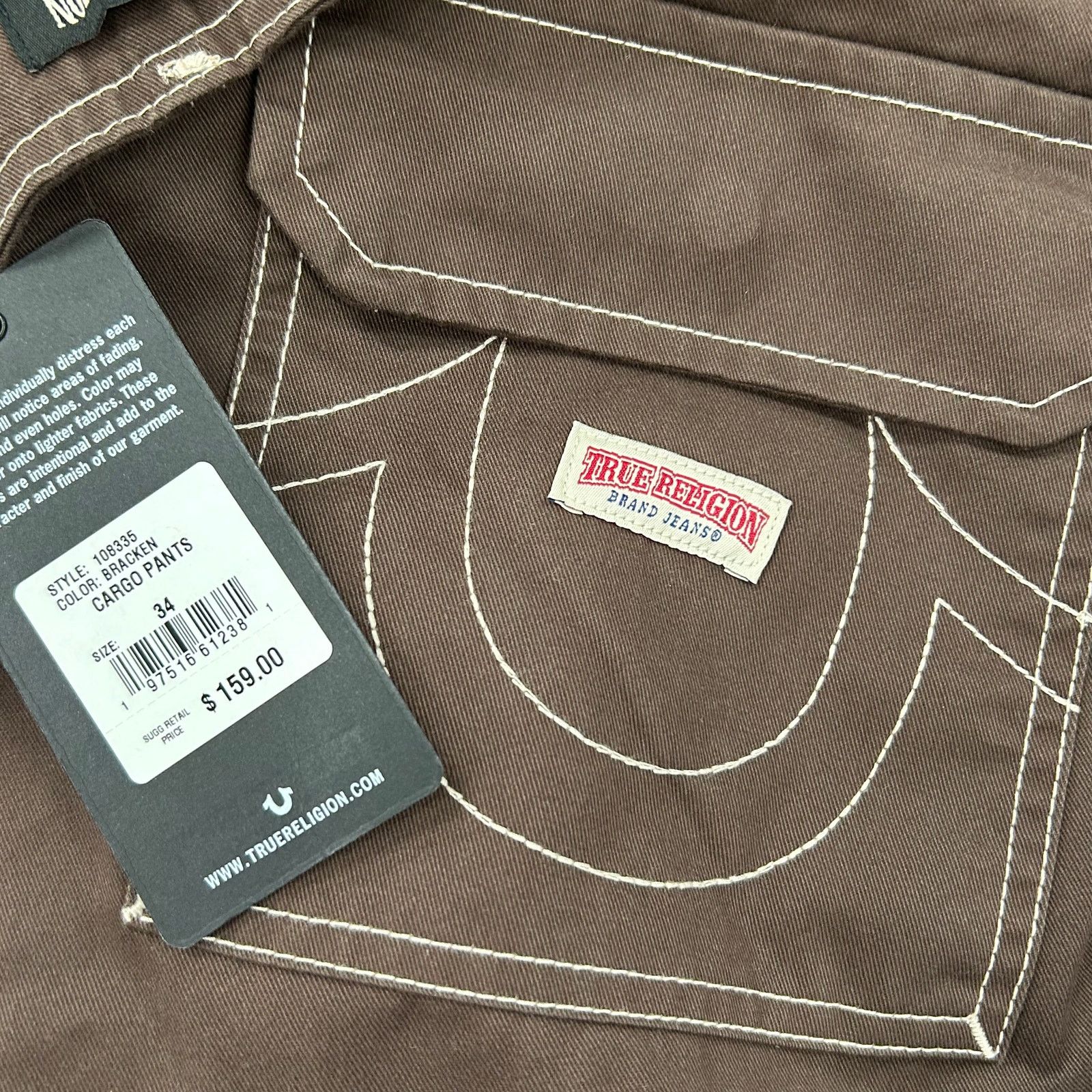 True Religion Brand New True Religion brown baggy cargo pants size 34 Size US 34 / EU 50 - 3 Thumbnail