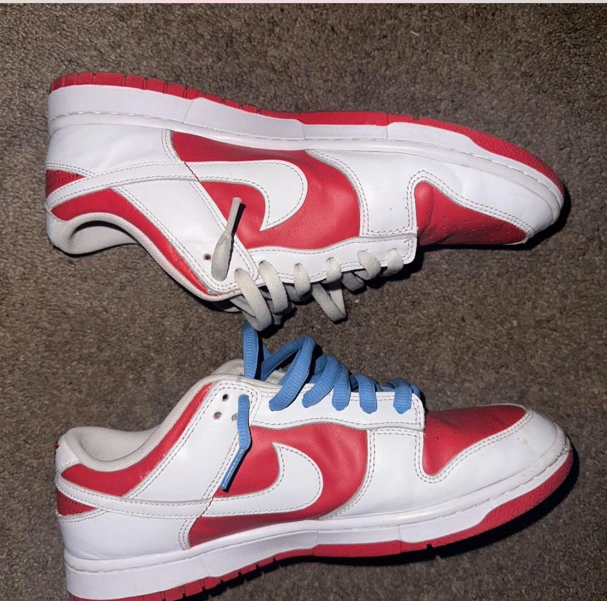 Nike Red & White Dunk Size US 11 / EU 44 - 2 Thumbnail