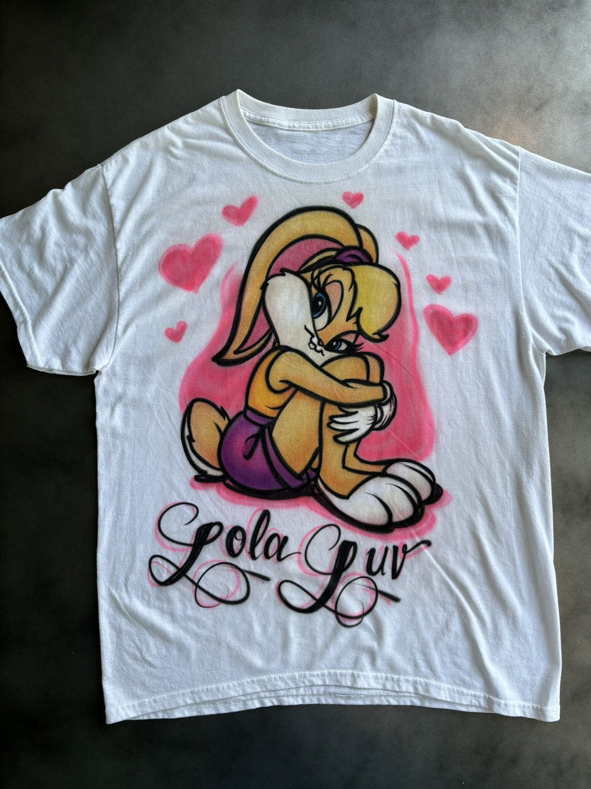 Disney × Vintage Y2K Vintage Airbrush Tee Lola Bunny Hearts NY Anime Cartoon Size US M / EU 48-50 / 2 - 2 Thumbnail