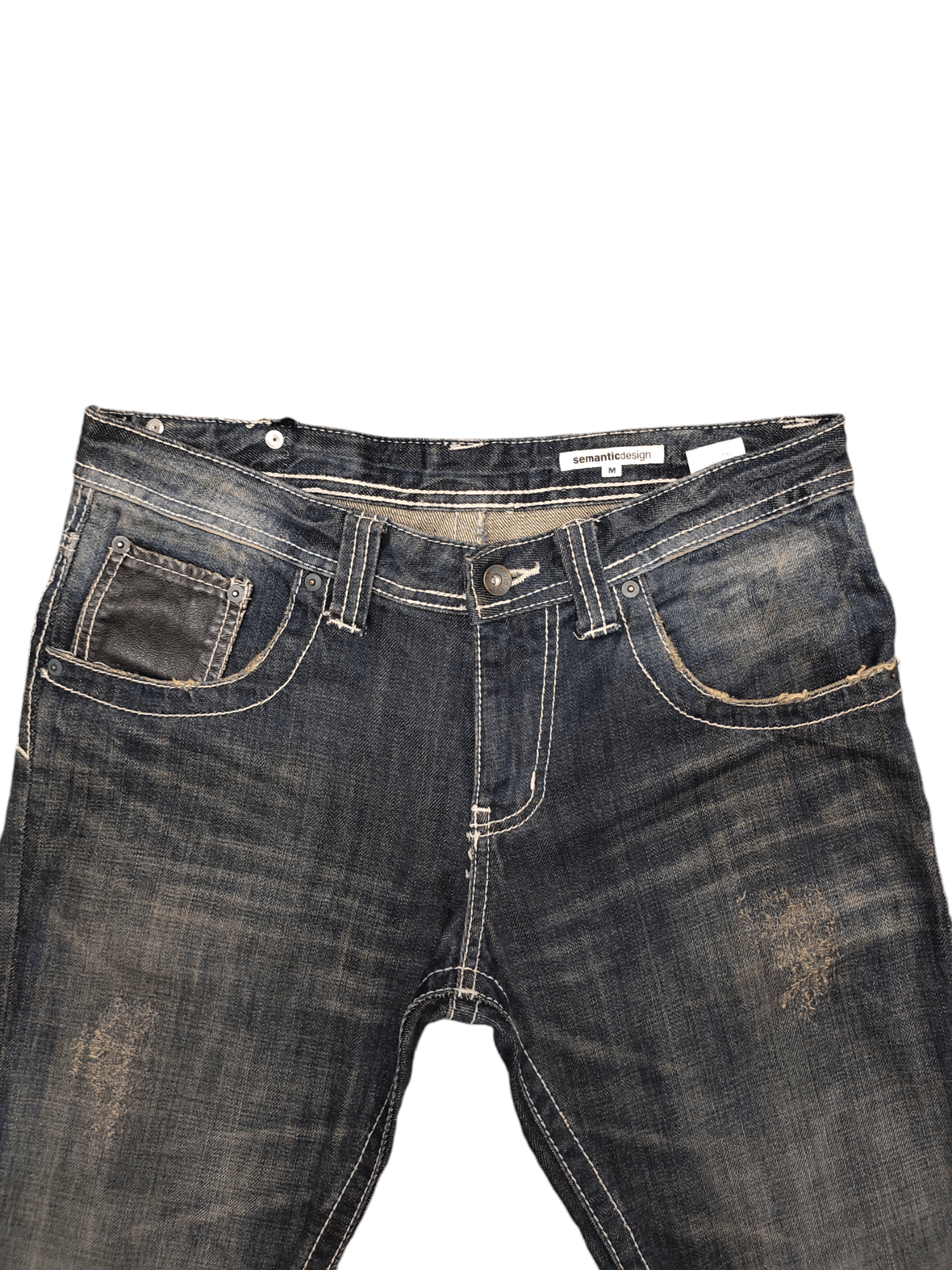 semanticdesign Flare Jeans Semantic Design Gun Embroidered Distress Bootcut Size US 31 - 5 Thumbnail