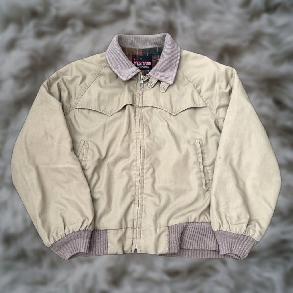 Vintage Vintage West Wind Jacket Coat Mens L Tan Cotton Blend Lined 70s 80s USA Ranch Casual Coat Winter Fall Spring Sound USA Men Lup Size US L / EU 52-54 / 3 - 1 Thumbnail