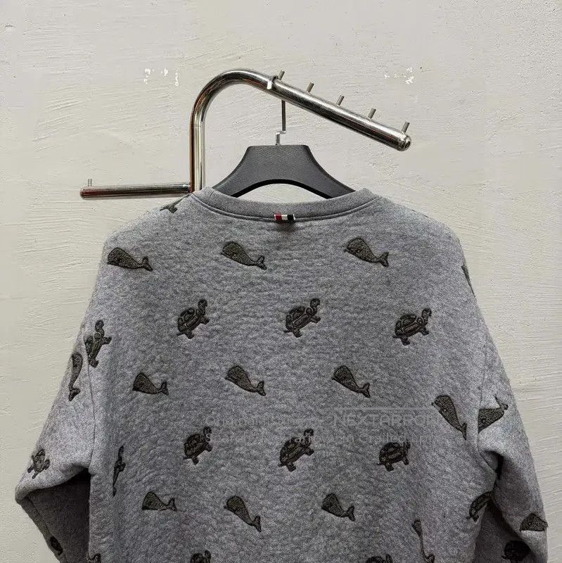 Thom Browne Thom Browne Gray Cotton Sweatshirt for Men . Size US M / EU 48-50 / 2 - 4 Thumbnail
