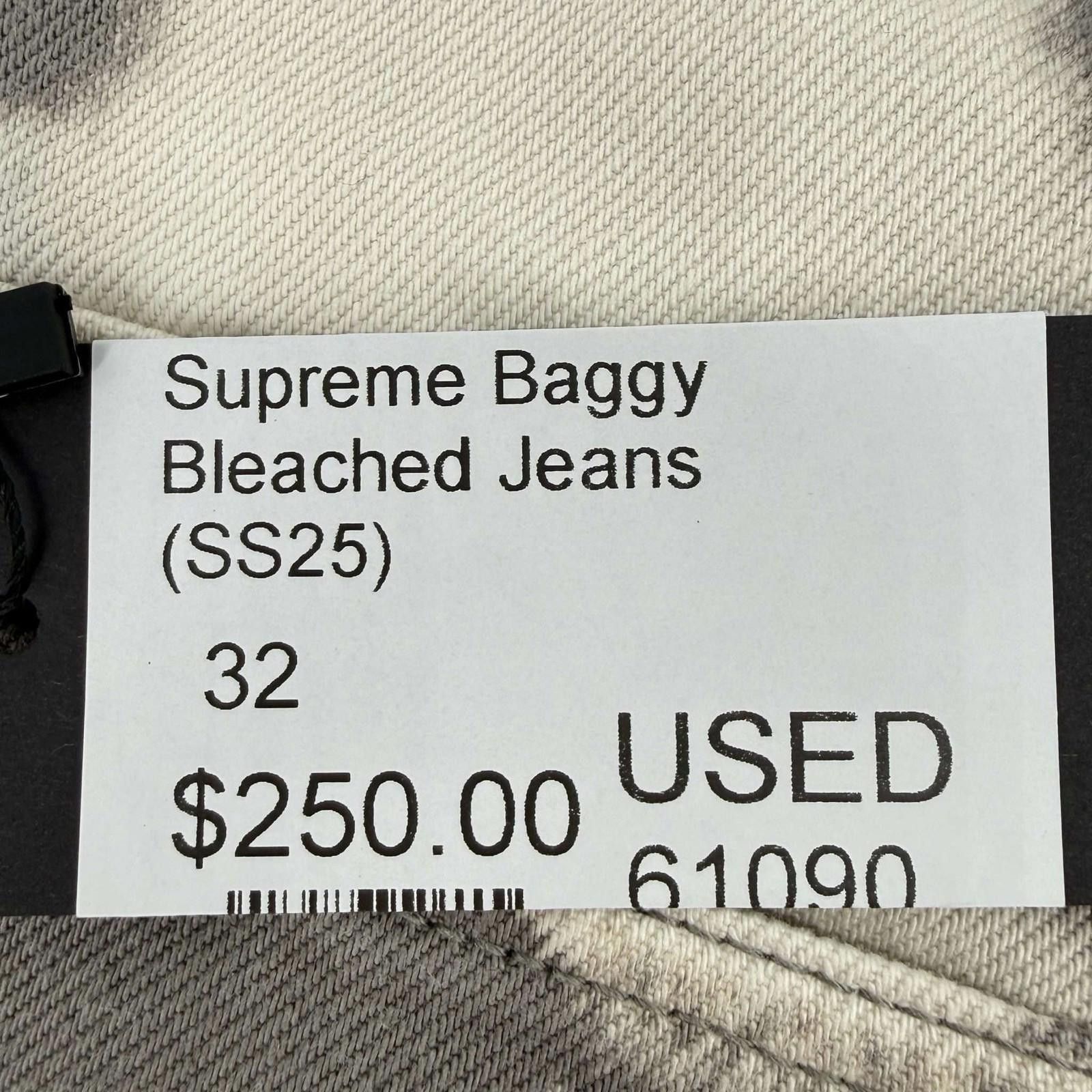 Supreme Supreme Baggy Bleached Jeans SS25 32 Used Size US 32 / EU 48 - 11 Thumbnail