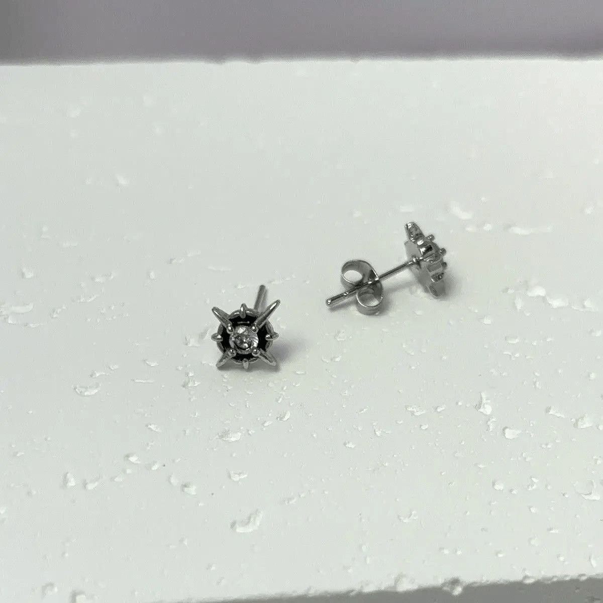 Other 925 Silver Plated CZ Star Stud Earrings for Men Women Size ONE SIZE - 3 Thumbnail