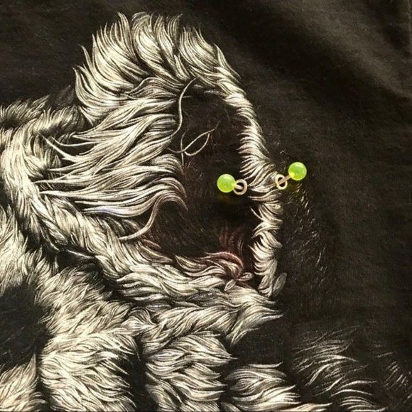 Other White Tiger T-Shirt Glow in the Dark 3-D Piercing Black Tee Size US S / EU 44-46 / 1 - 9 Thumbnail