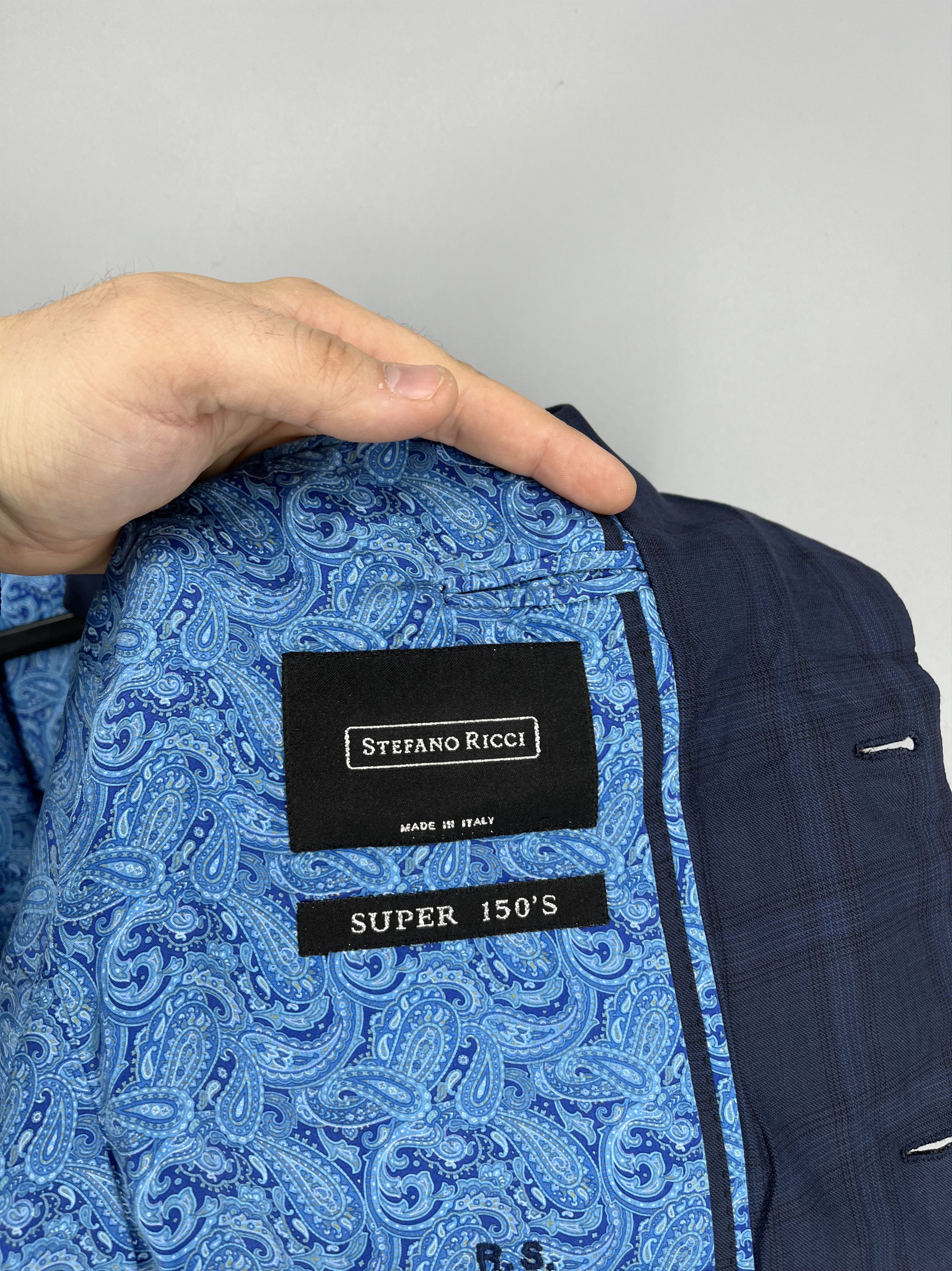 Stefano Ricci Stefano Ricci Two Button Eagle Logo Blazer Super 150 Wool Size 50R - 12 Thumbnail
