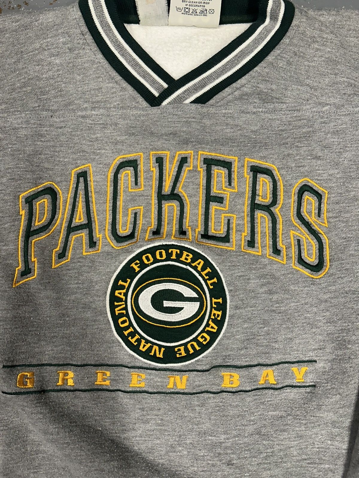 NFL × Vintage Crazy Vintage 90s Green Bay Packers Grey Pullover Crewneck Size US L / EU 52-54 / 3 - 2 Thumbnail
