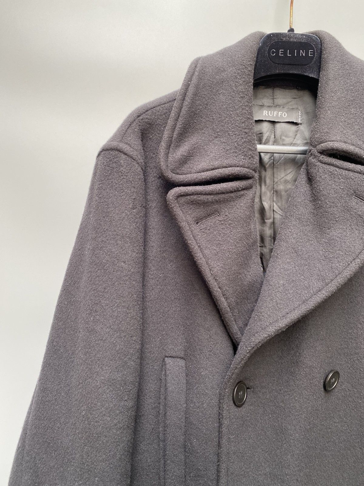 Ruffo Research 2000s Ruffo by Raf Simons- Double Breasted Wool Blend Coat Size US M / EU 48-50 / 2 - 3 Thumbnail
