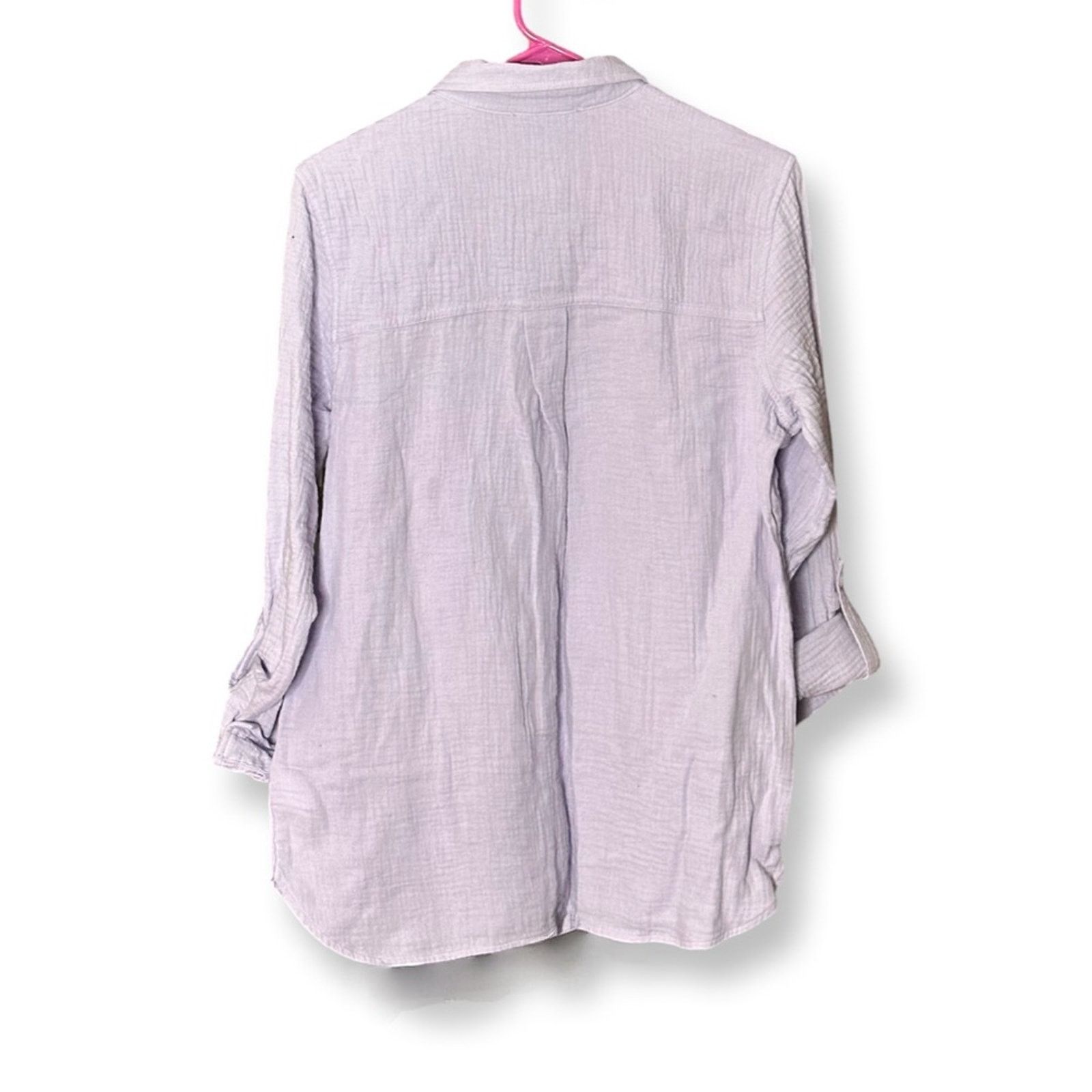 Nine West NWT Nine West Double-Crepe Button-Down Roll-Tab-Sleeve Shirt Size S / US 4 / IT 40 - 6 Thumbnail