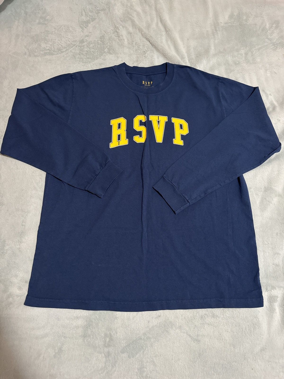 image of Rsvp Gallery Rsvp Long Sleeve T Shirt in Blue, Men's (Size 2XL)