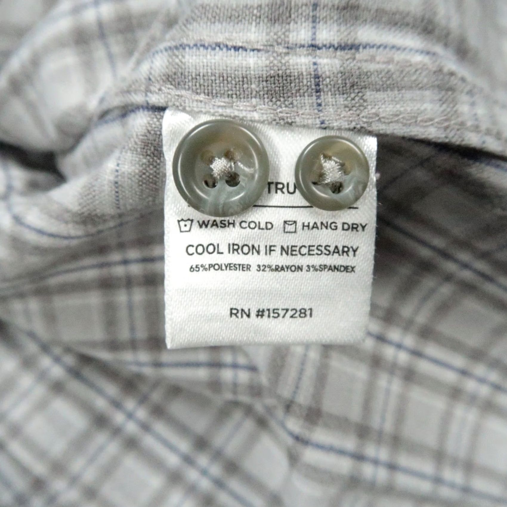 Mizzen+Main Mizzen+Main Shirt Mens Large Gray Plaid Long Sleeve Button Trim Fit Flannel Size US L / EU 52-54 / 3 - 4 Thumbnail