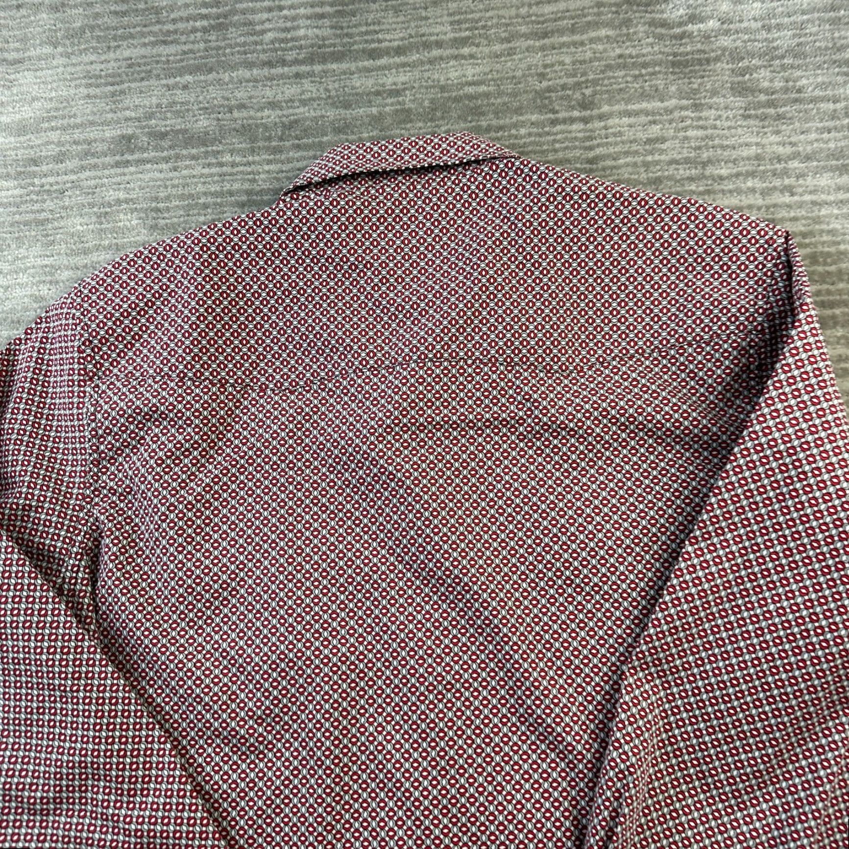 Wrangler VINTAGE Wrangler Wrancher Shirt Mens Large Red All Over Print Pearl Snap Western Size US L / EU 52-54 / 3 - 7 Thumbnail